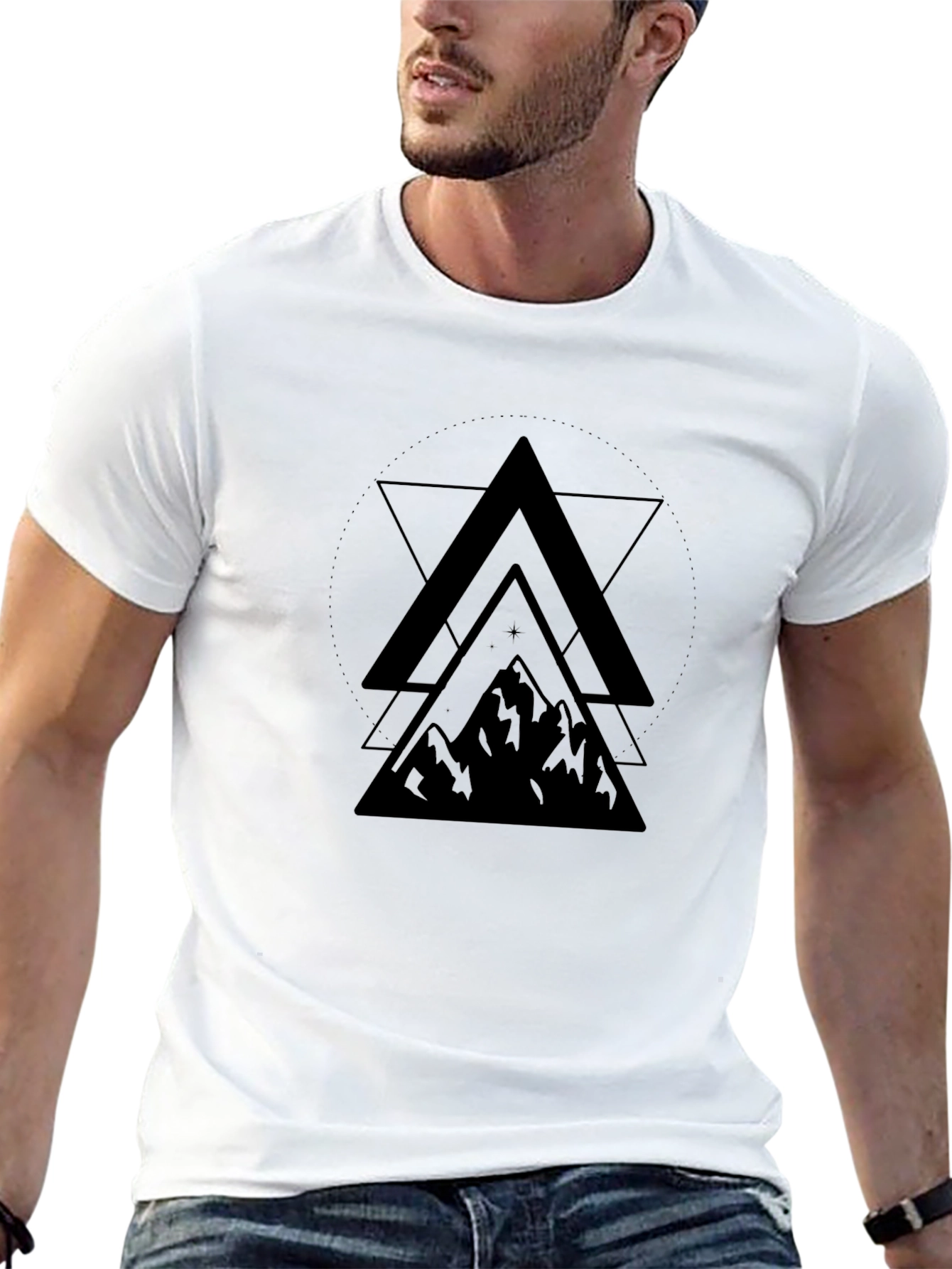Mens Black Mountain Graphic Tee