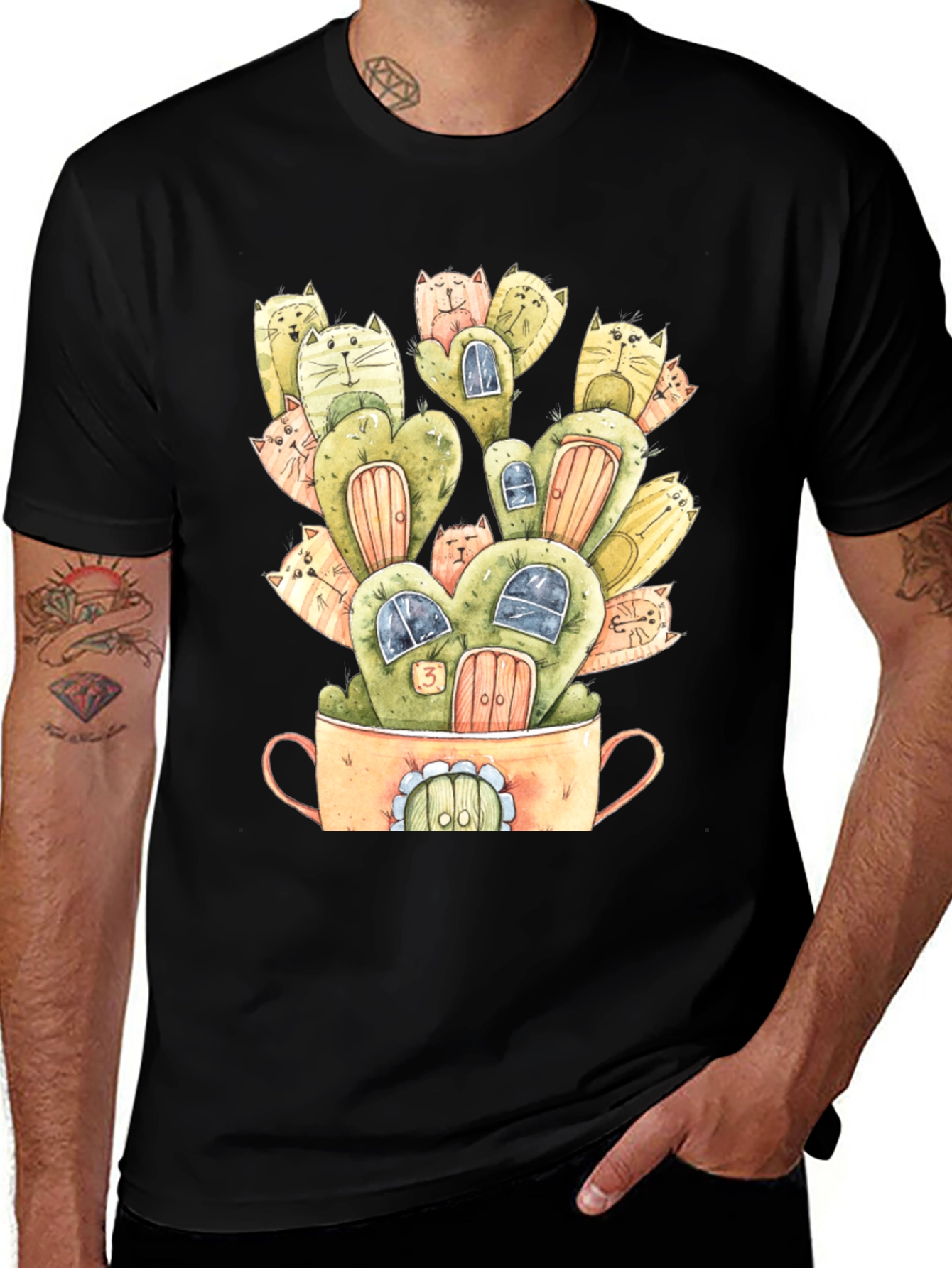 Cat House T-Shirt: Unique Feline Habitat Design