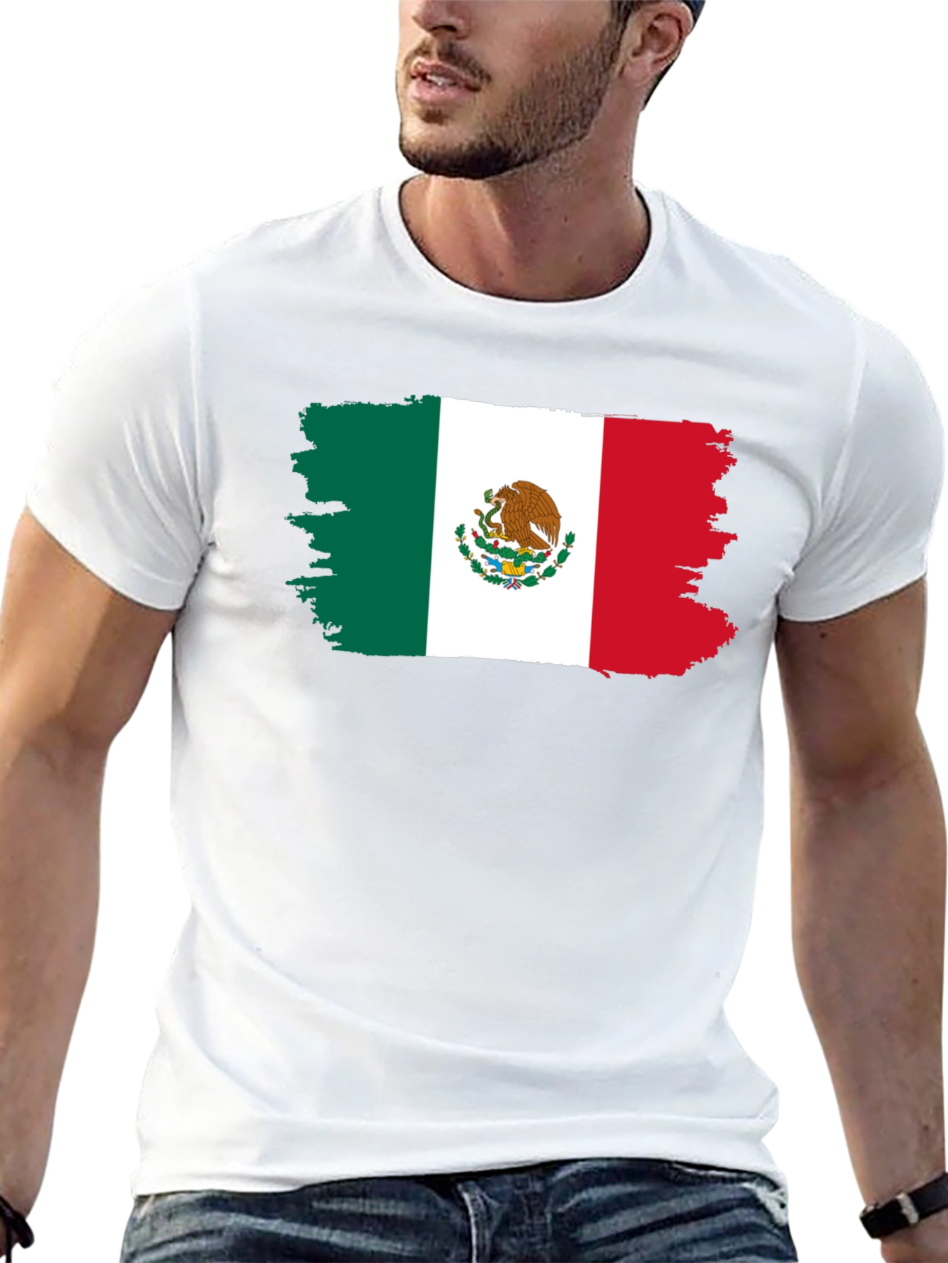 Mexican Flag T-Shirt - Distressed Graphic Tee