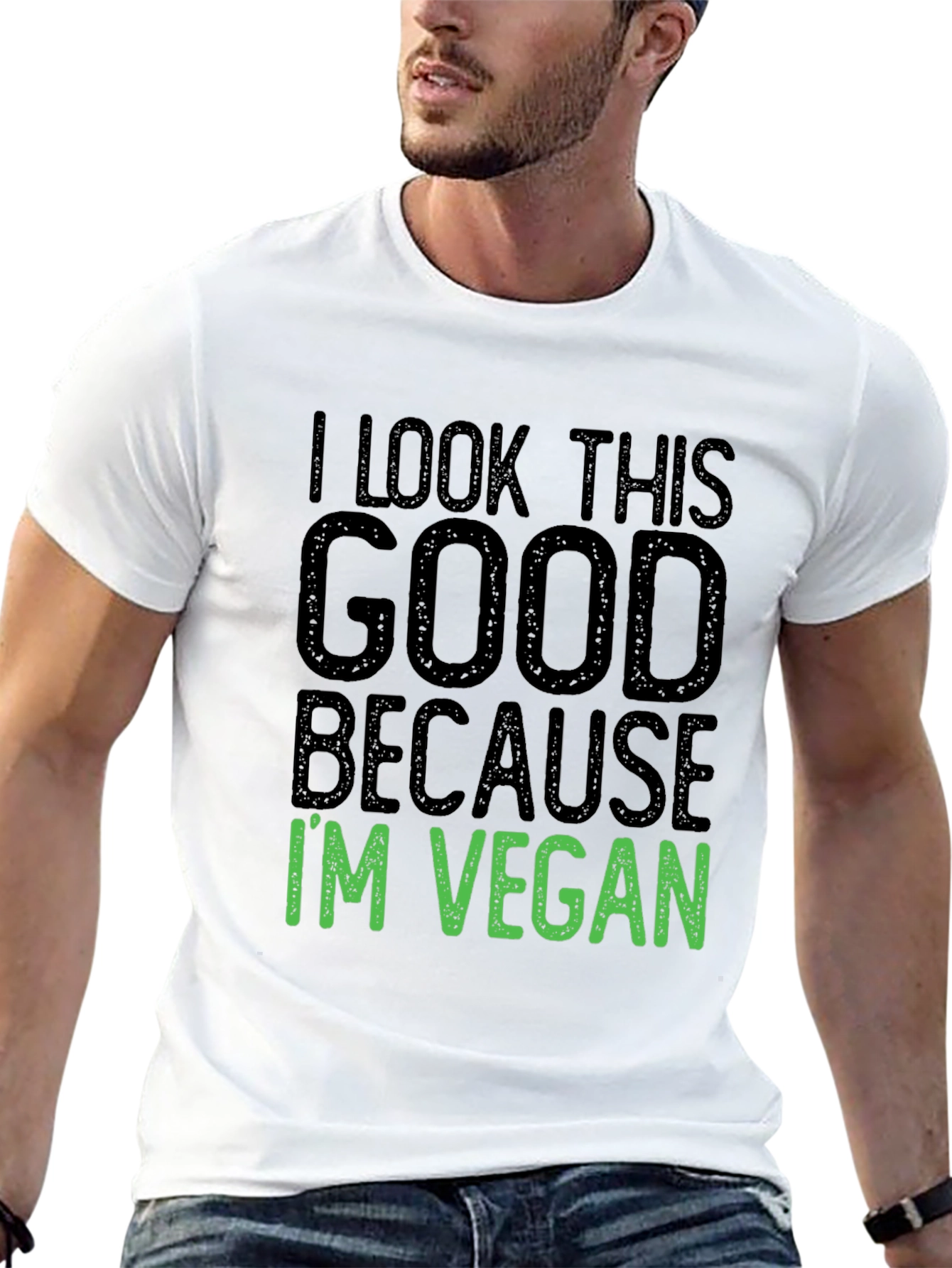 I Look This Good Because Im Vegan Black T-Shirt