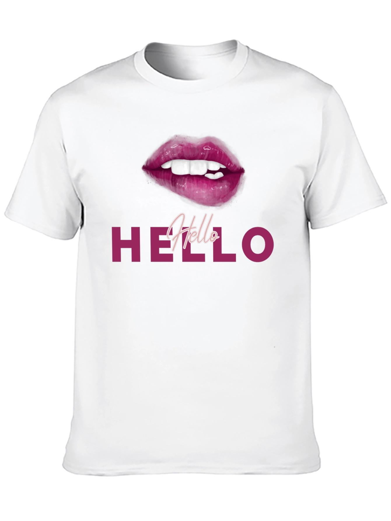 Hello Lips Graphic Tee - Stylish Casual Wear