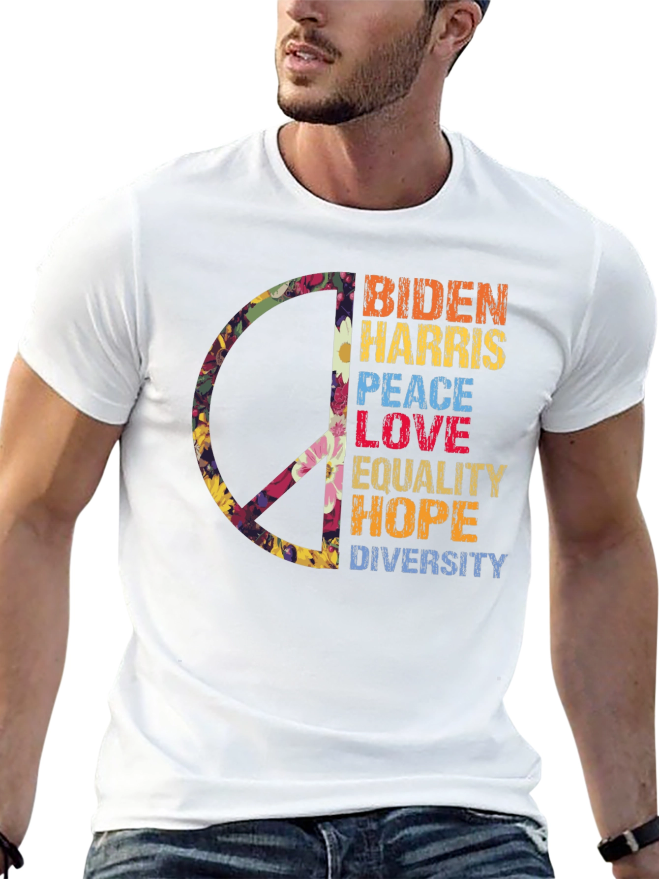 Biden Harris Peace Love Equality T-Shirt