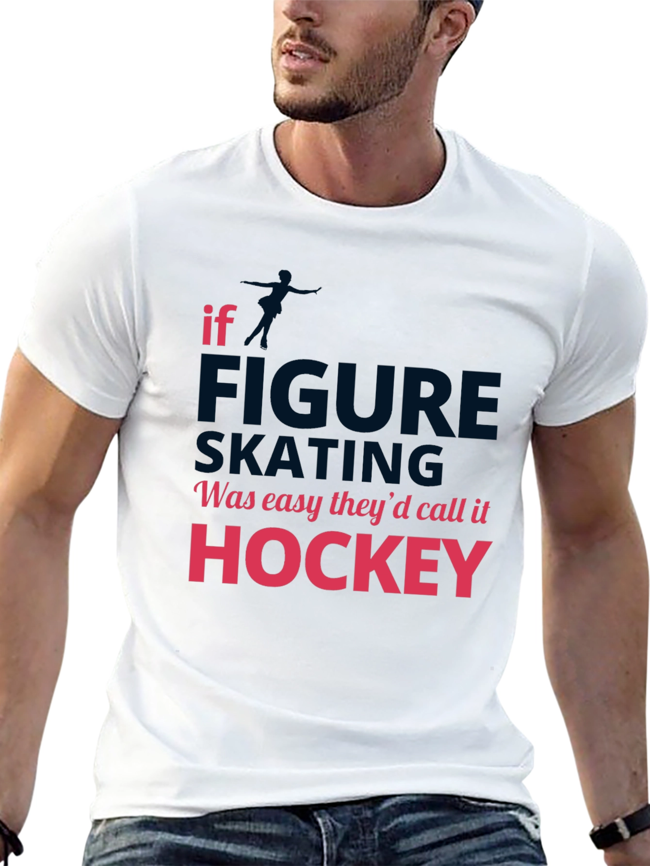 Figure Skating vs Hockey Graphic Tee
