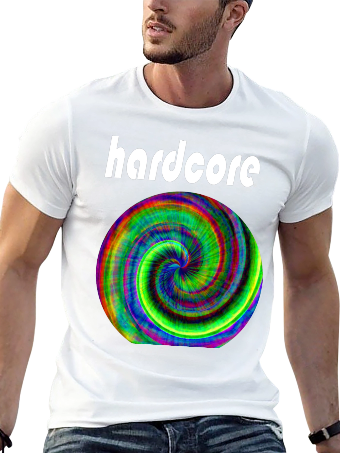 Hardcore Spiral Graphic Black T-Shirt