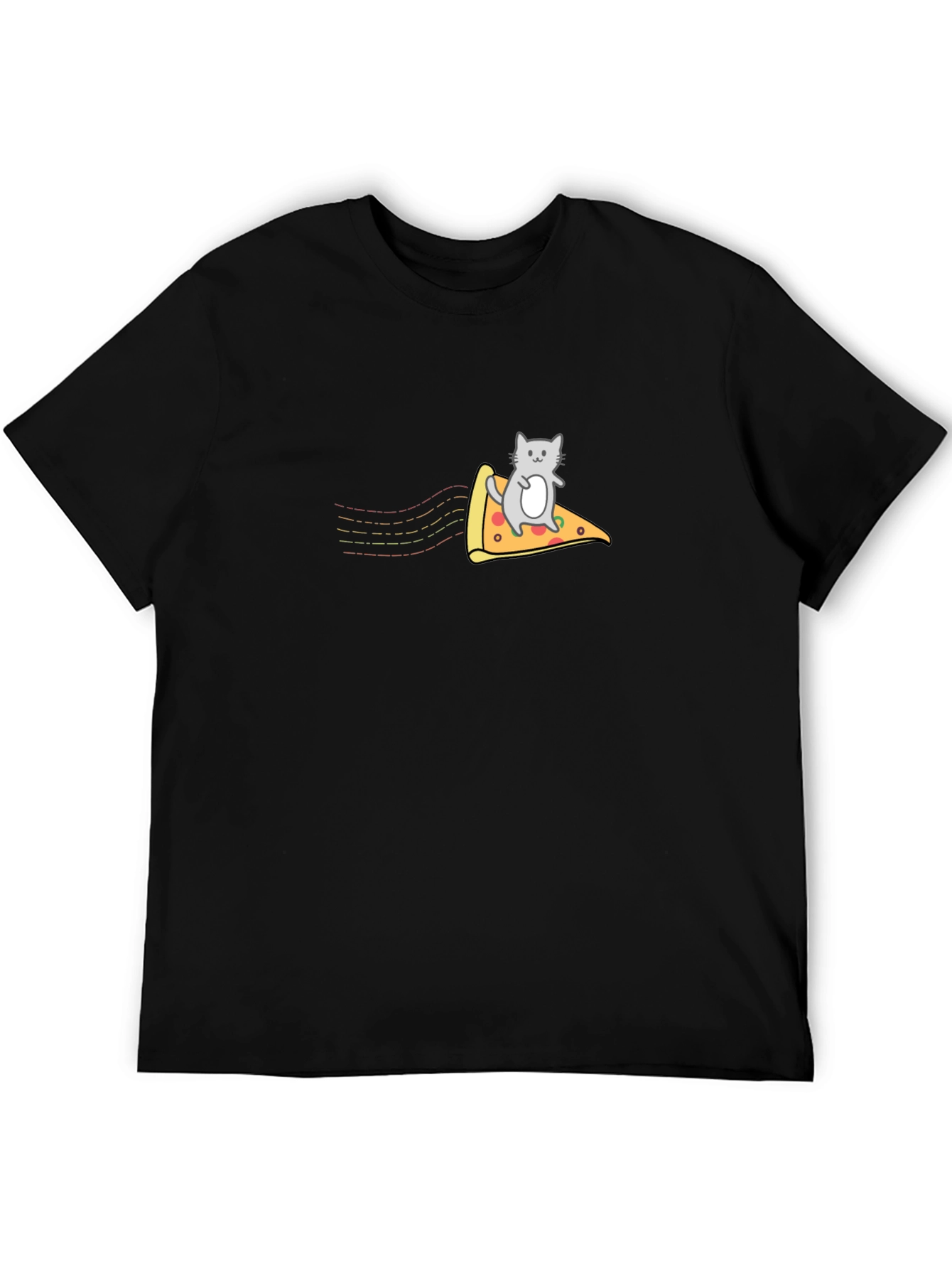 Cat Riding Pizza T-Shirt
