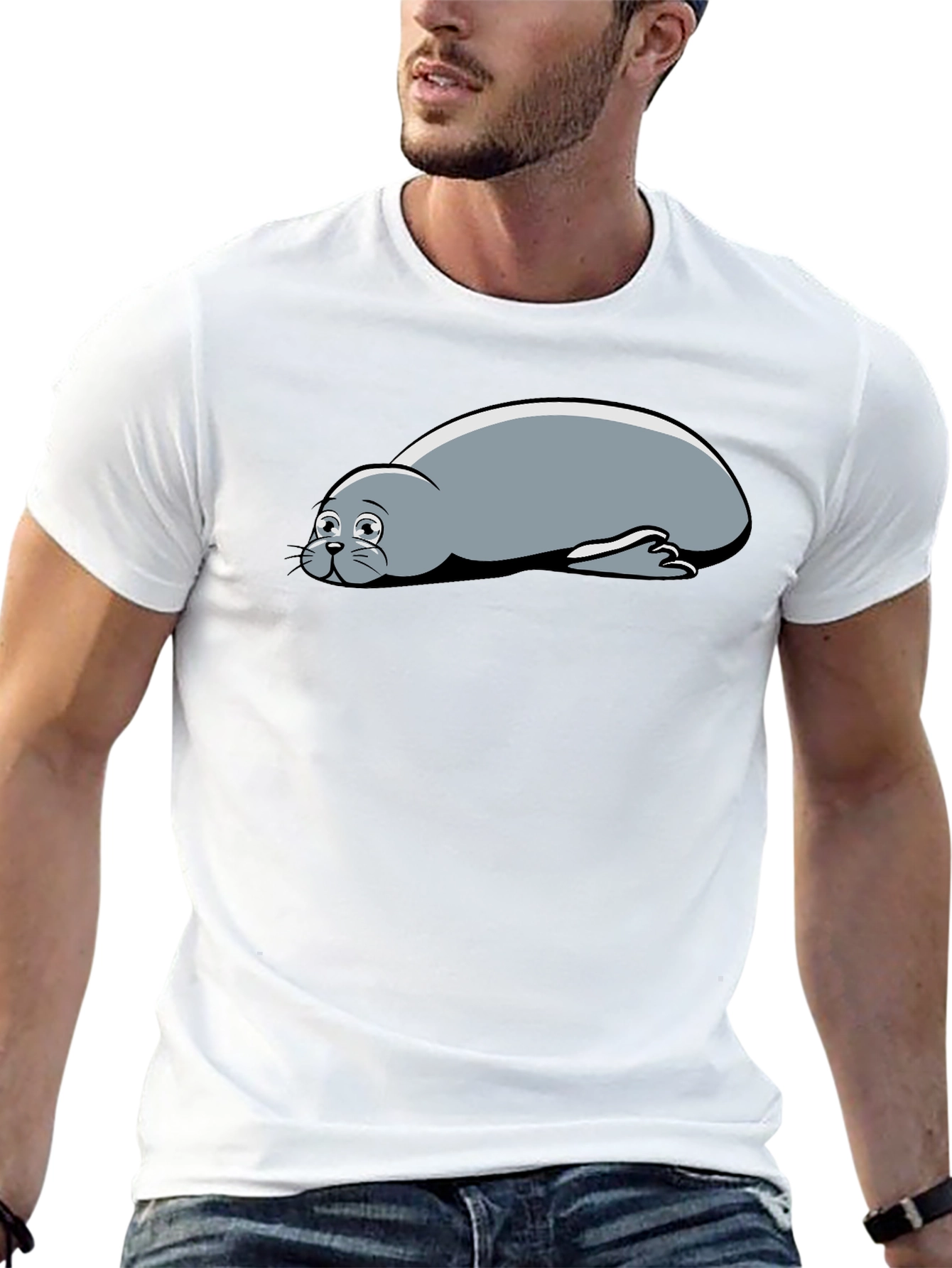 Seal Graphic Black T-Shirt