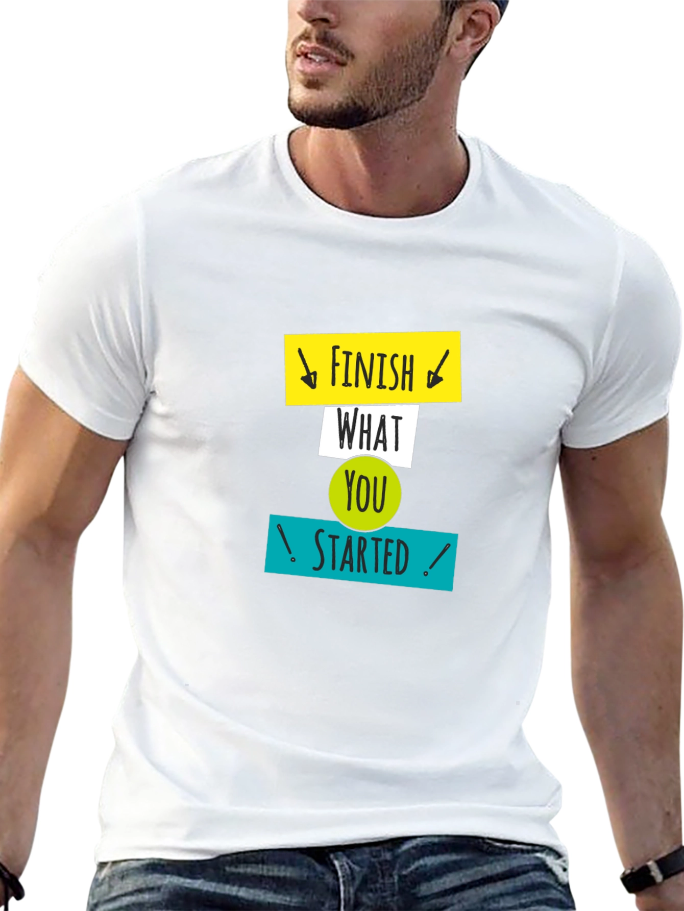 Motivational Graphic Tee: Finish What You Started