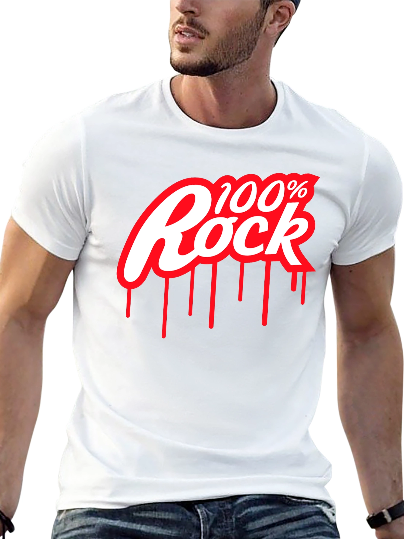100% Rock Graphic Tee - Black