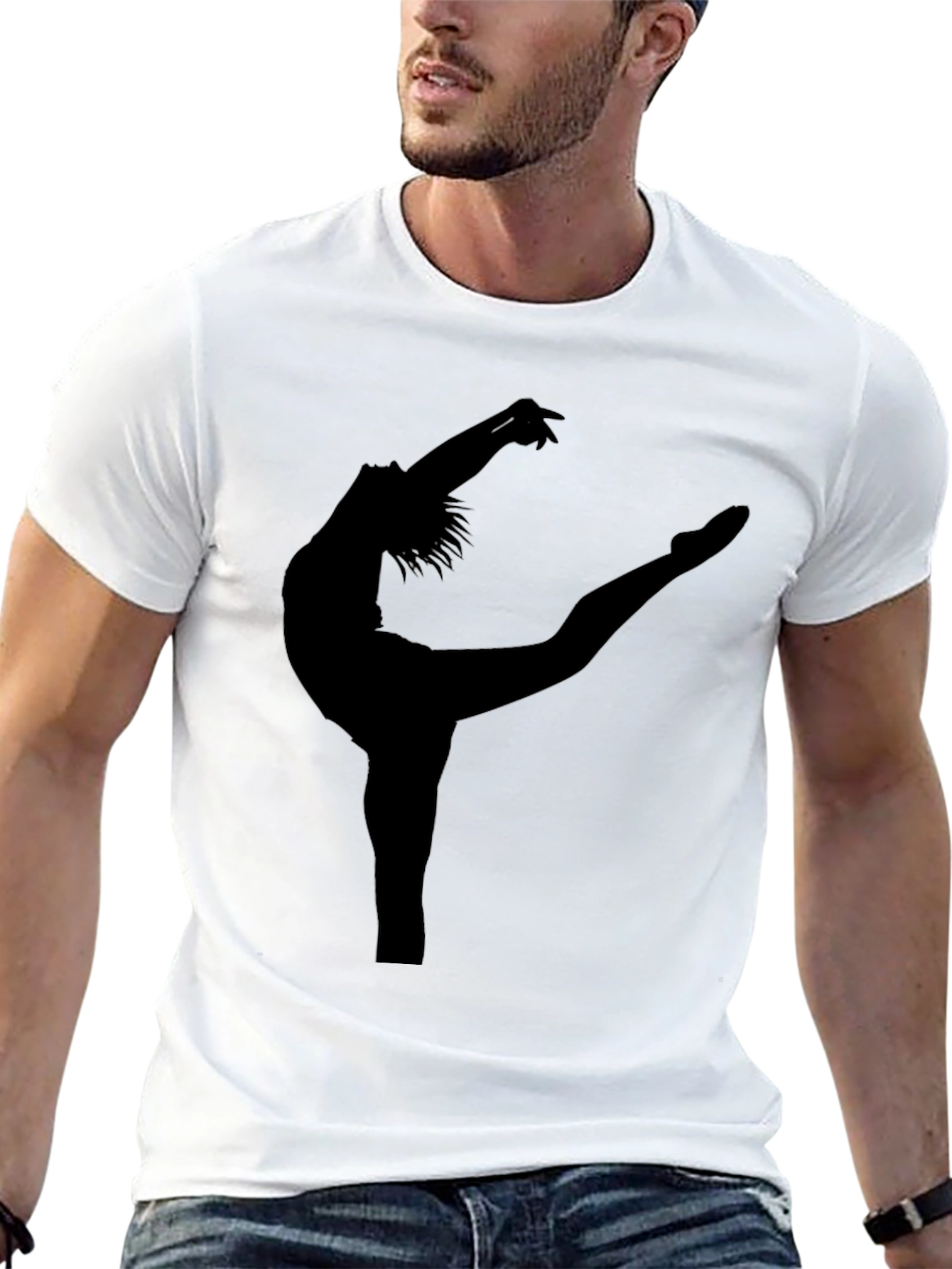 Black Dancer Silhouette Graphic Tee