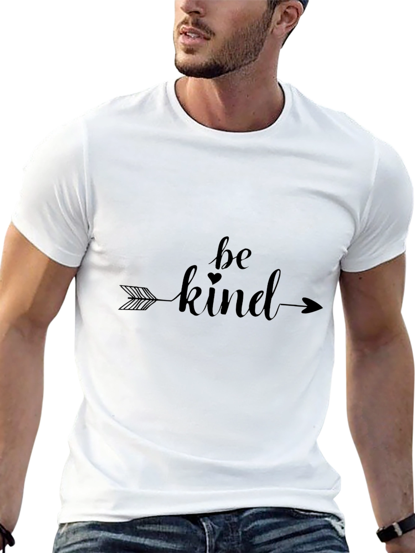 Be Kind Arrow Graphic Tee - Black Casual T-Shirt