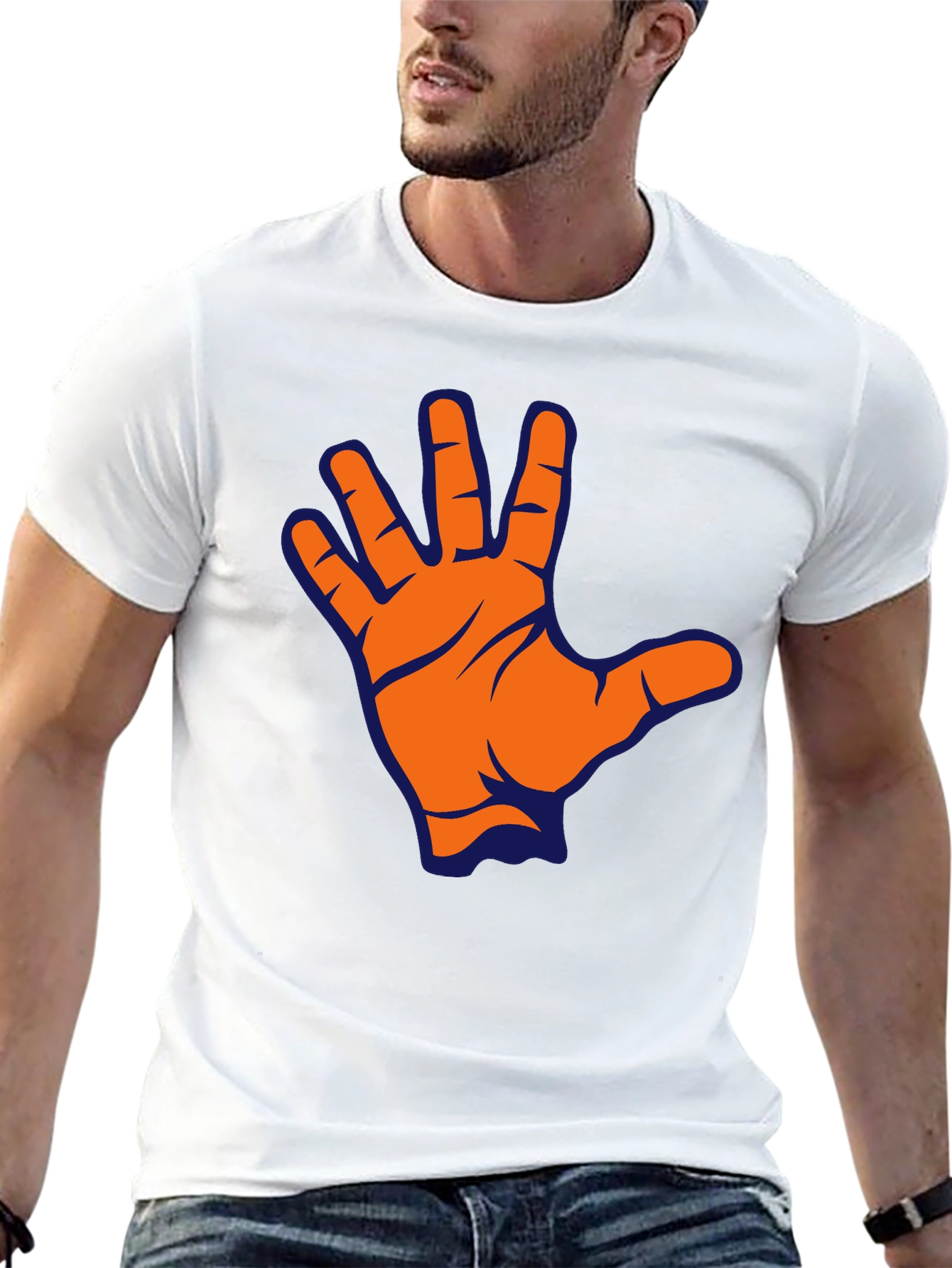 Live Long T-Shirt - Black Vulcan Salute Tee