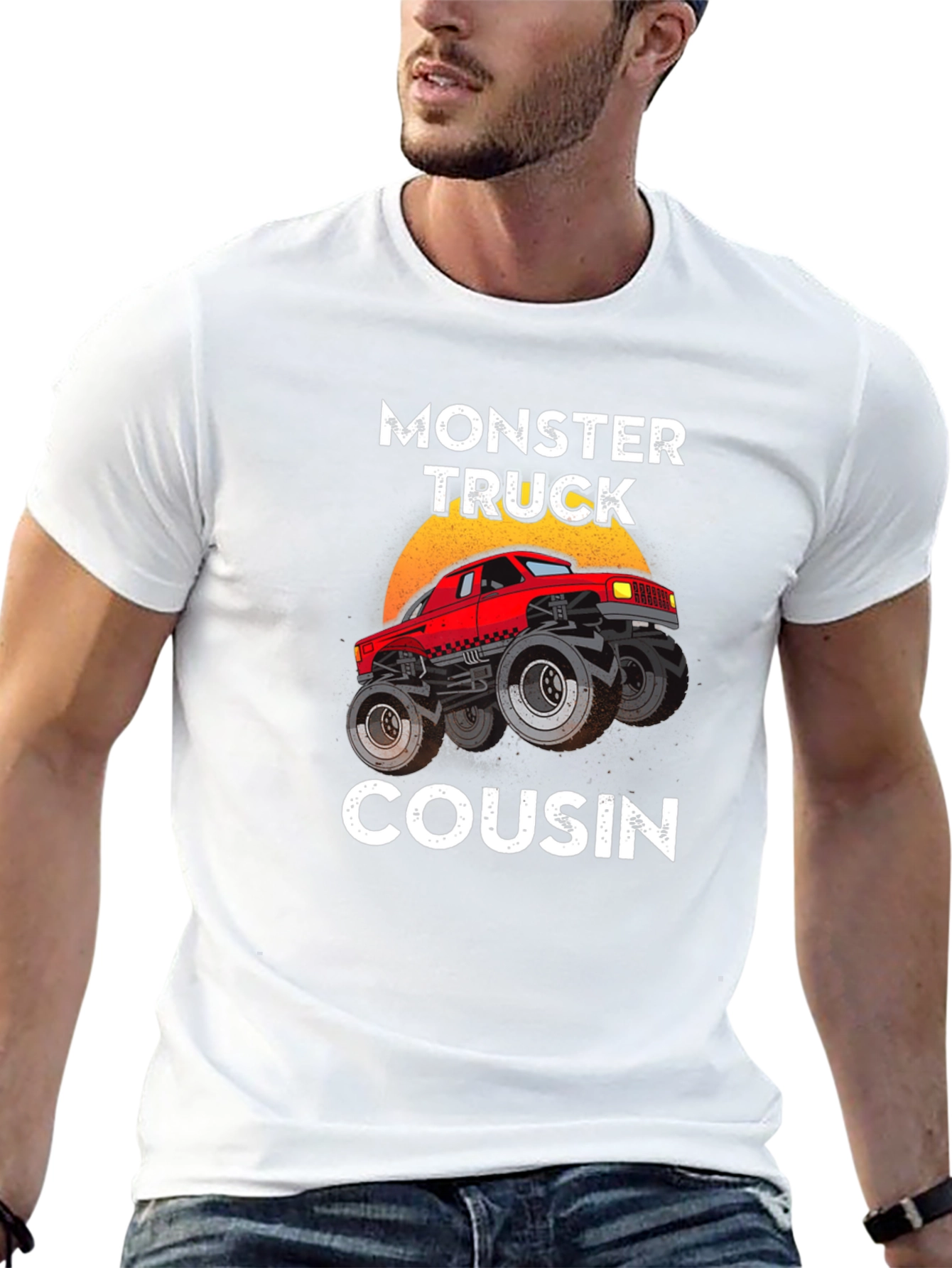 Monster Truck Cousin Tee - Black Graphic T-Shirt
