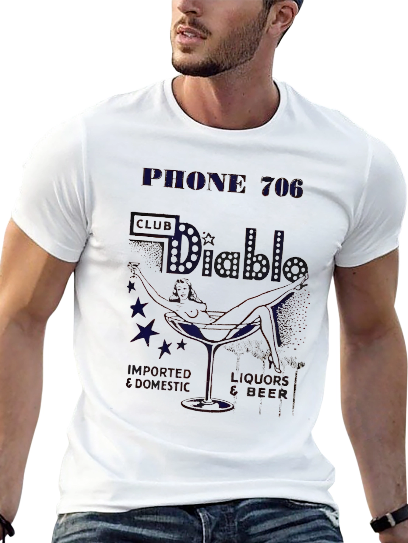 Phone 706 El Diablo Black Graphic Tee