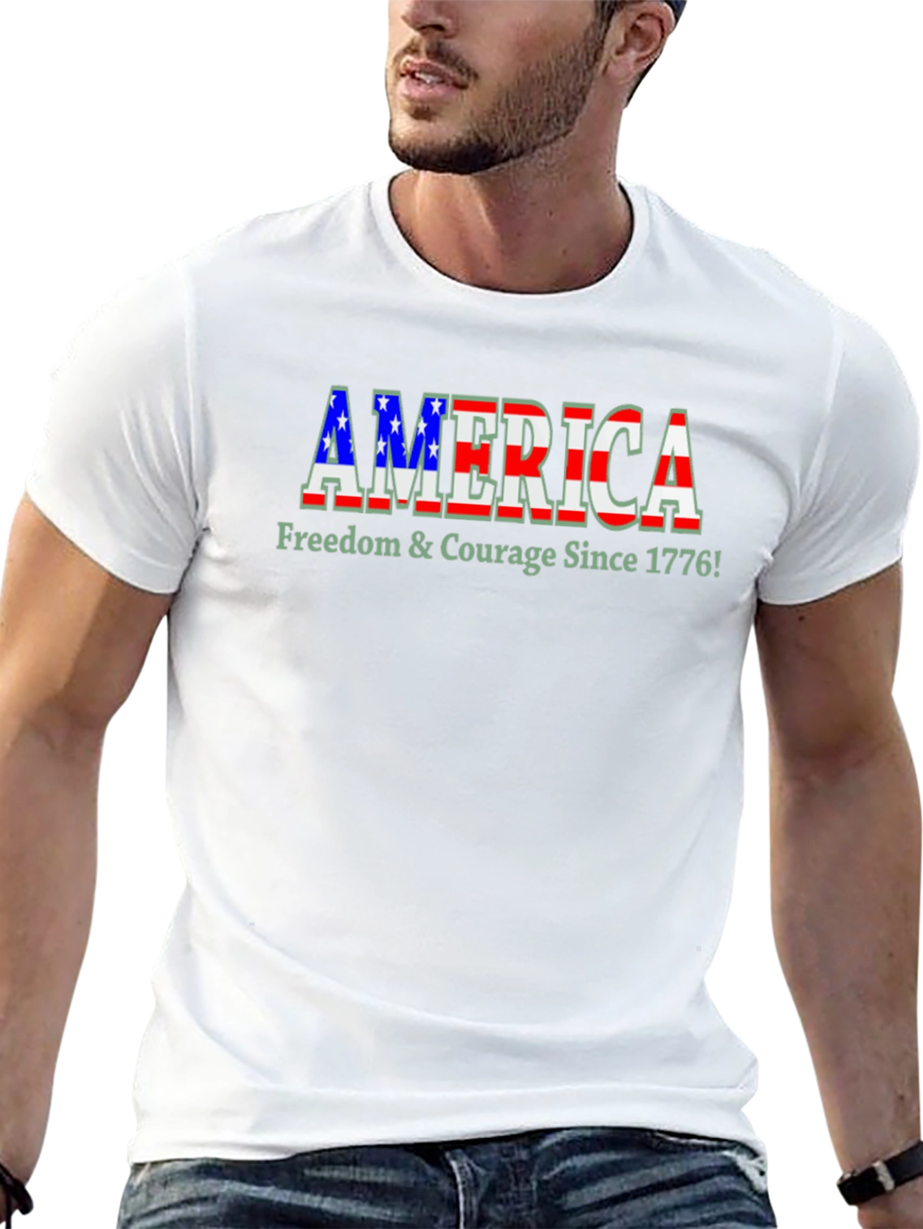 America Freedom & Courage Tee - Patriotic Style