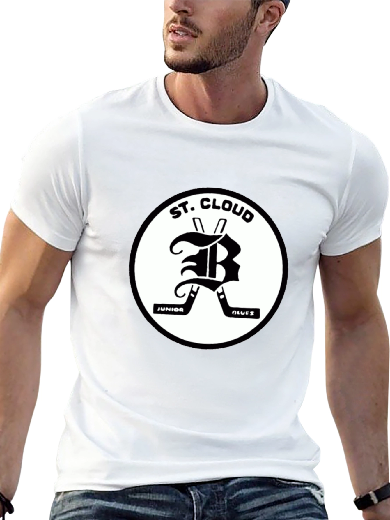 St. Cloud Junior Blues Black T-Shirt