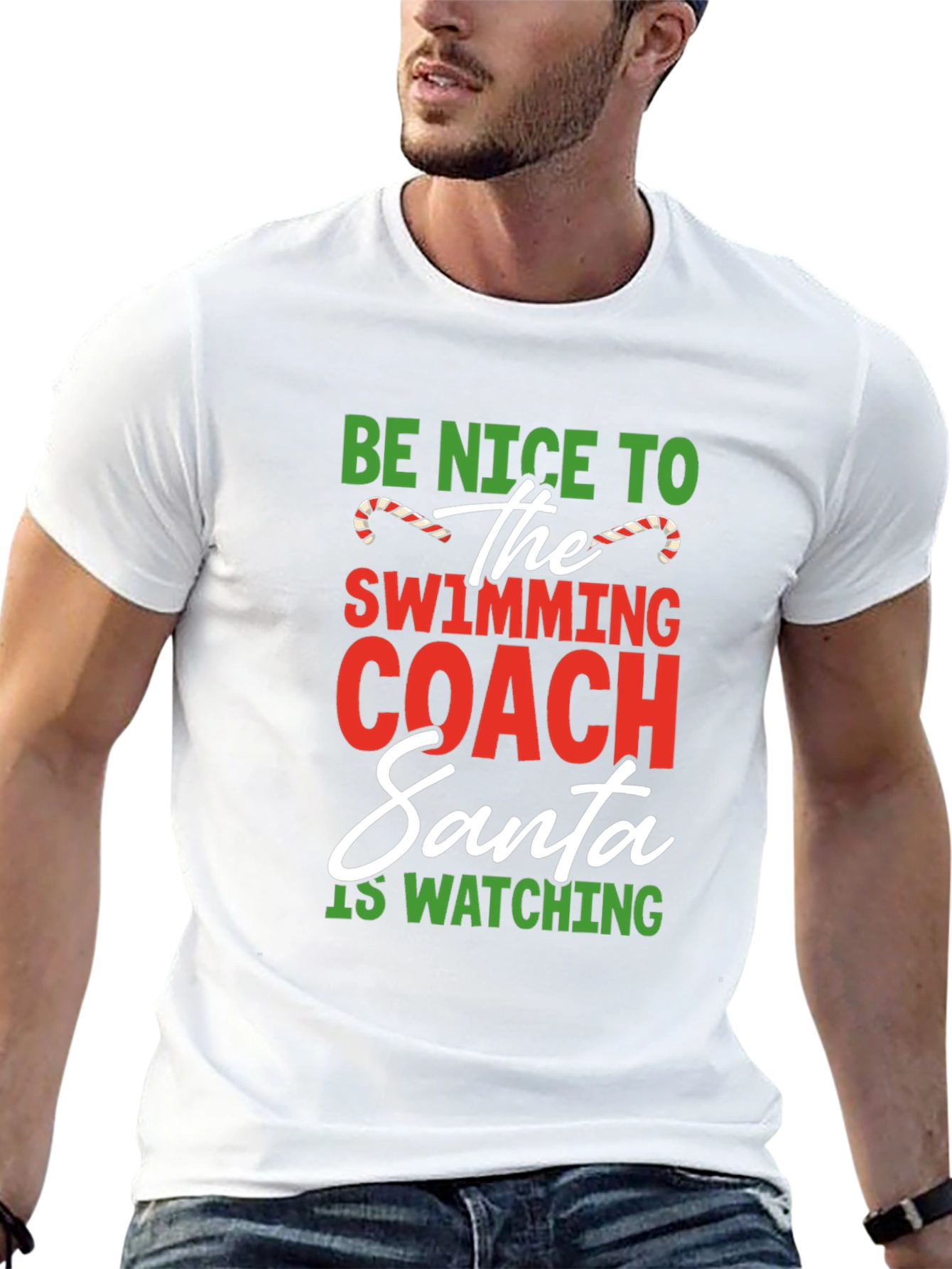 Funny Swimming Coach Christmas T-Shirt