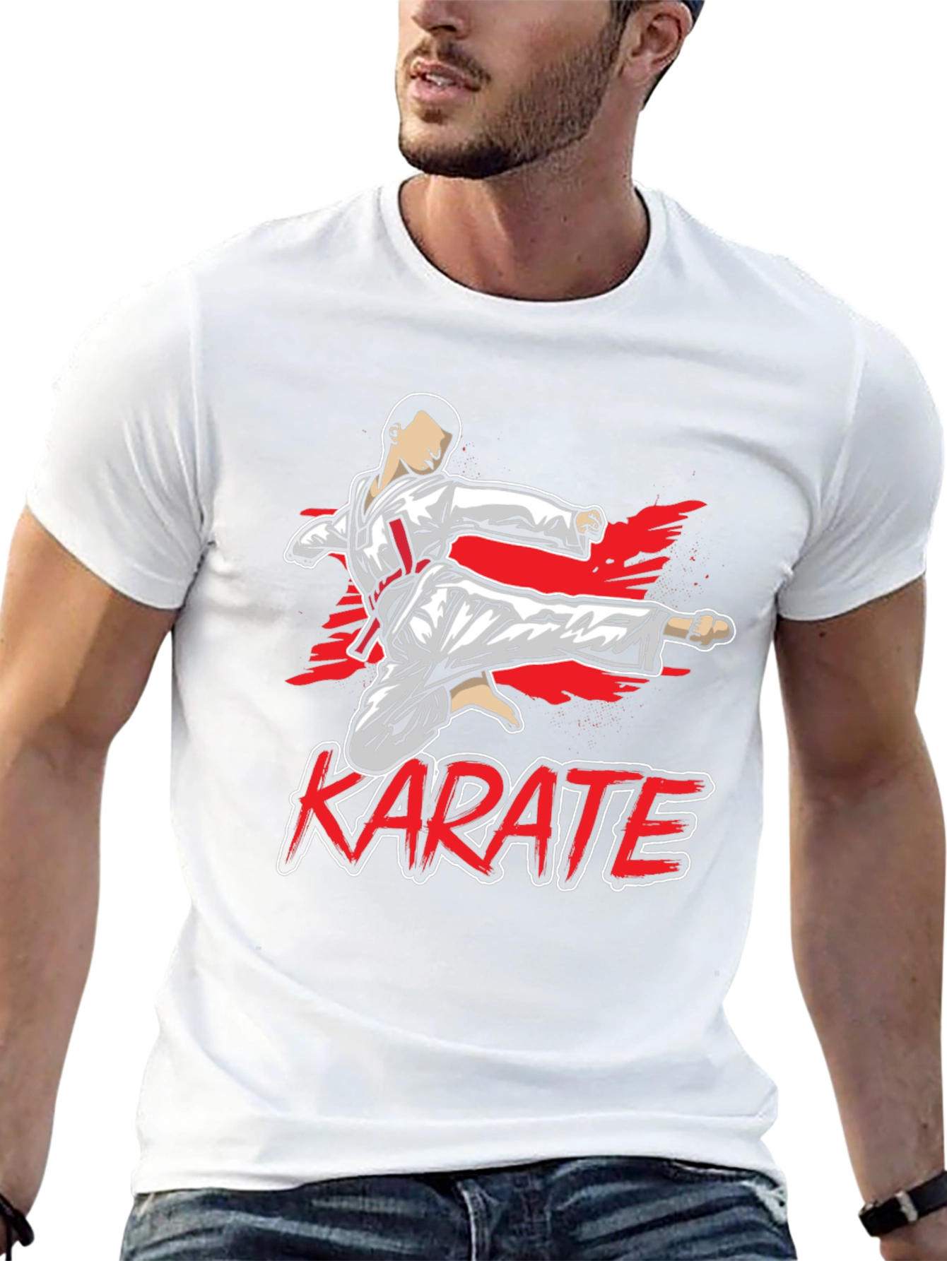 Karate Kick Graphic T-Shirt - Martial Arts Tee