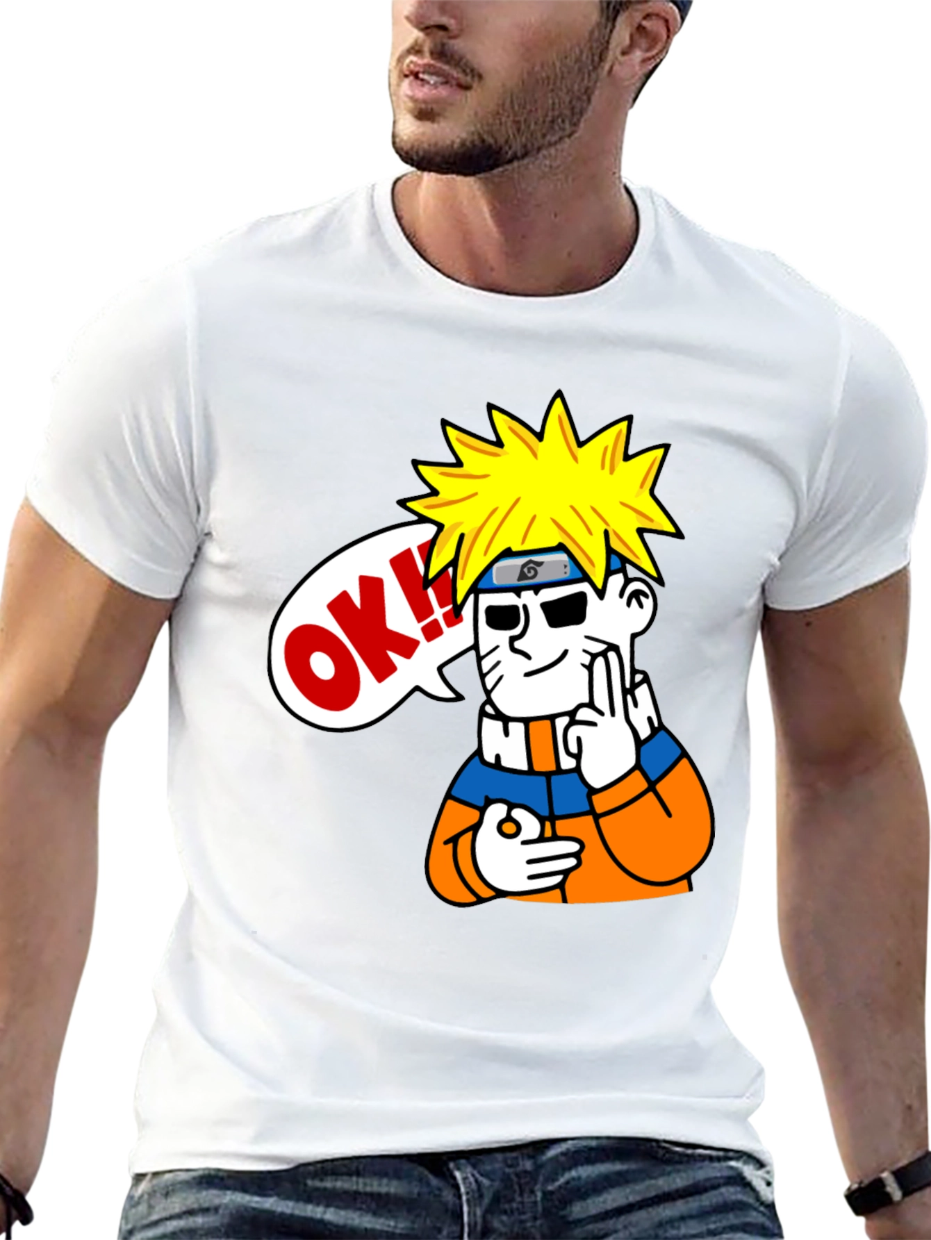Naruto OK Black T-Shirt
