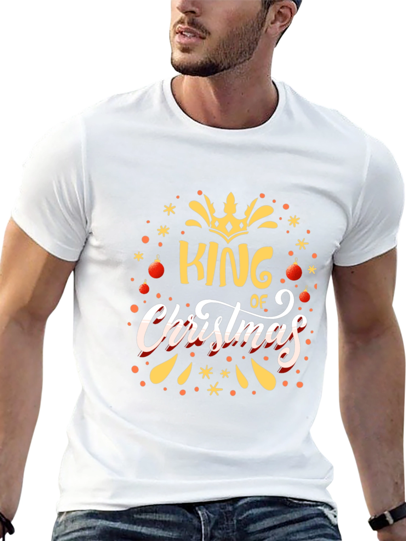 King of Christmas Graphic T-Shirt - Holiday Apparel