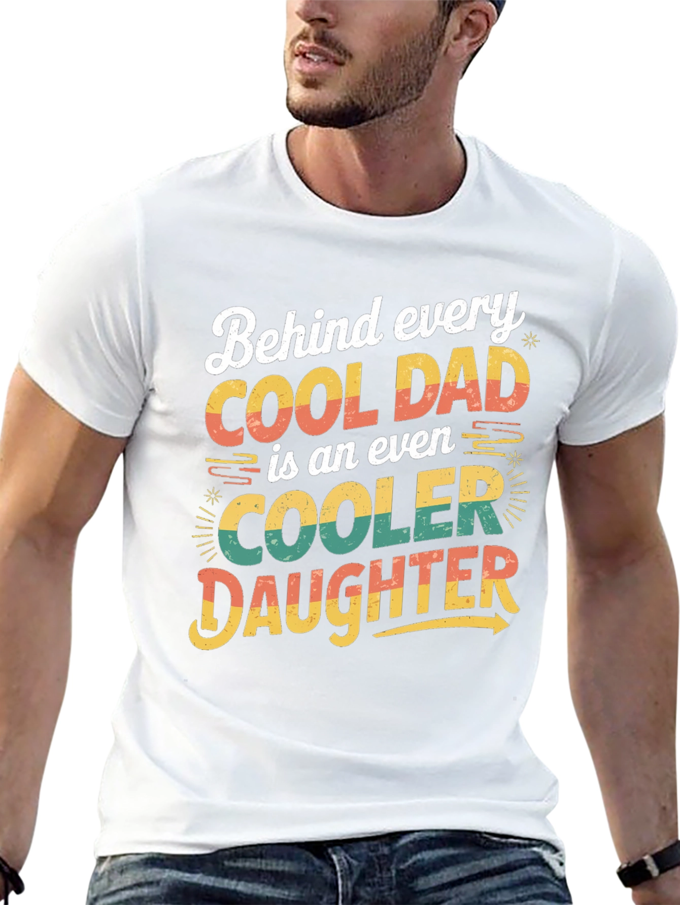 Cool Dad and Daughter Graphic Tee