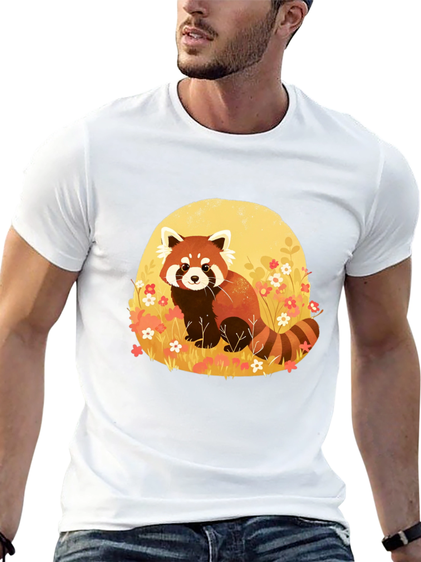 Red Panda Graphic Tee - Soft Cotton Blend