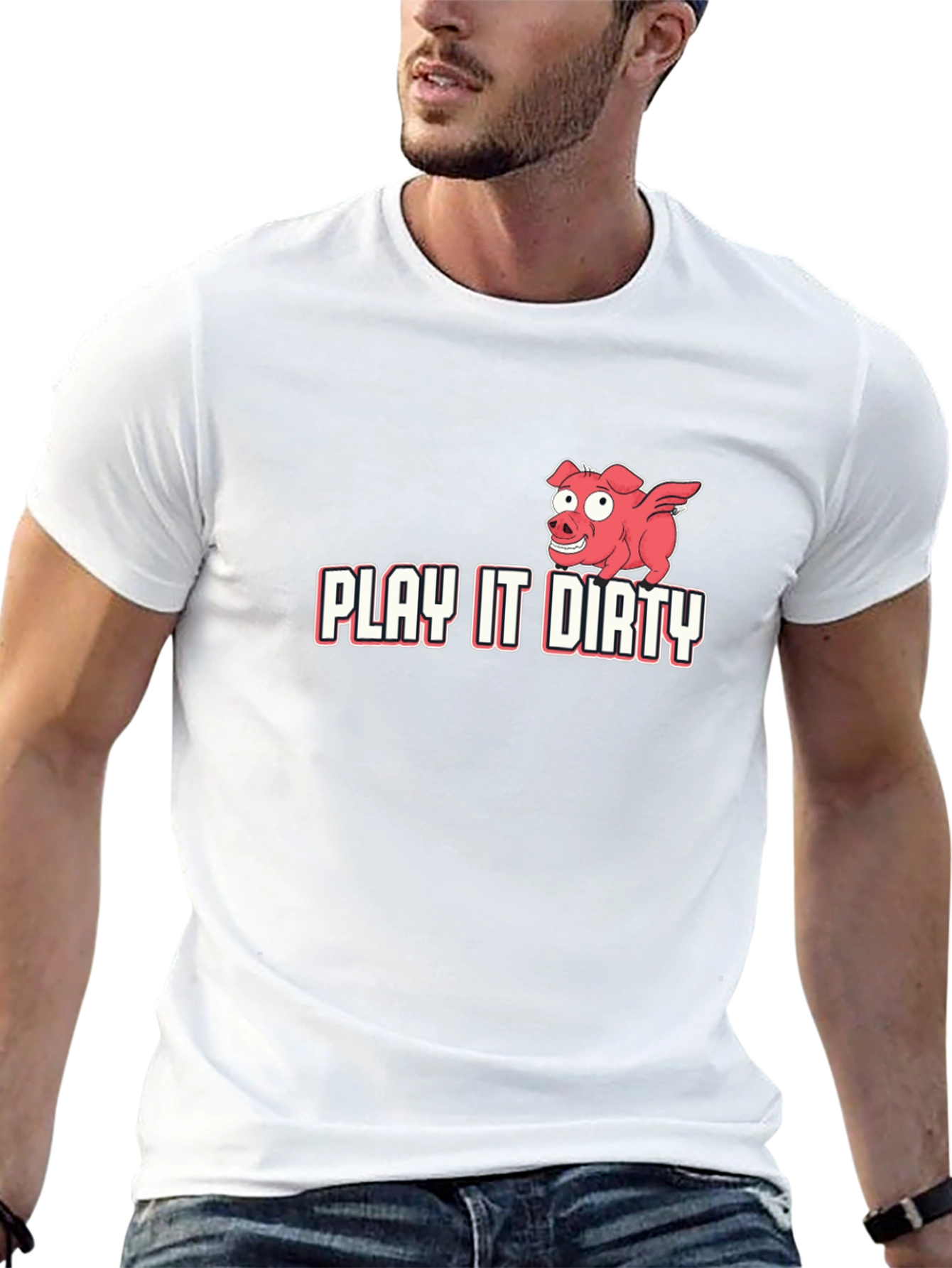 Play It Dirty Pig Graphic Tee - Black