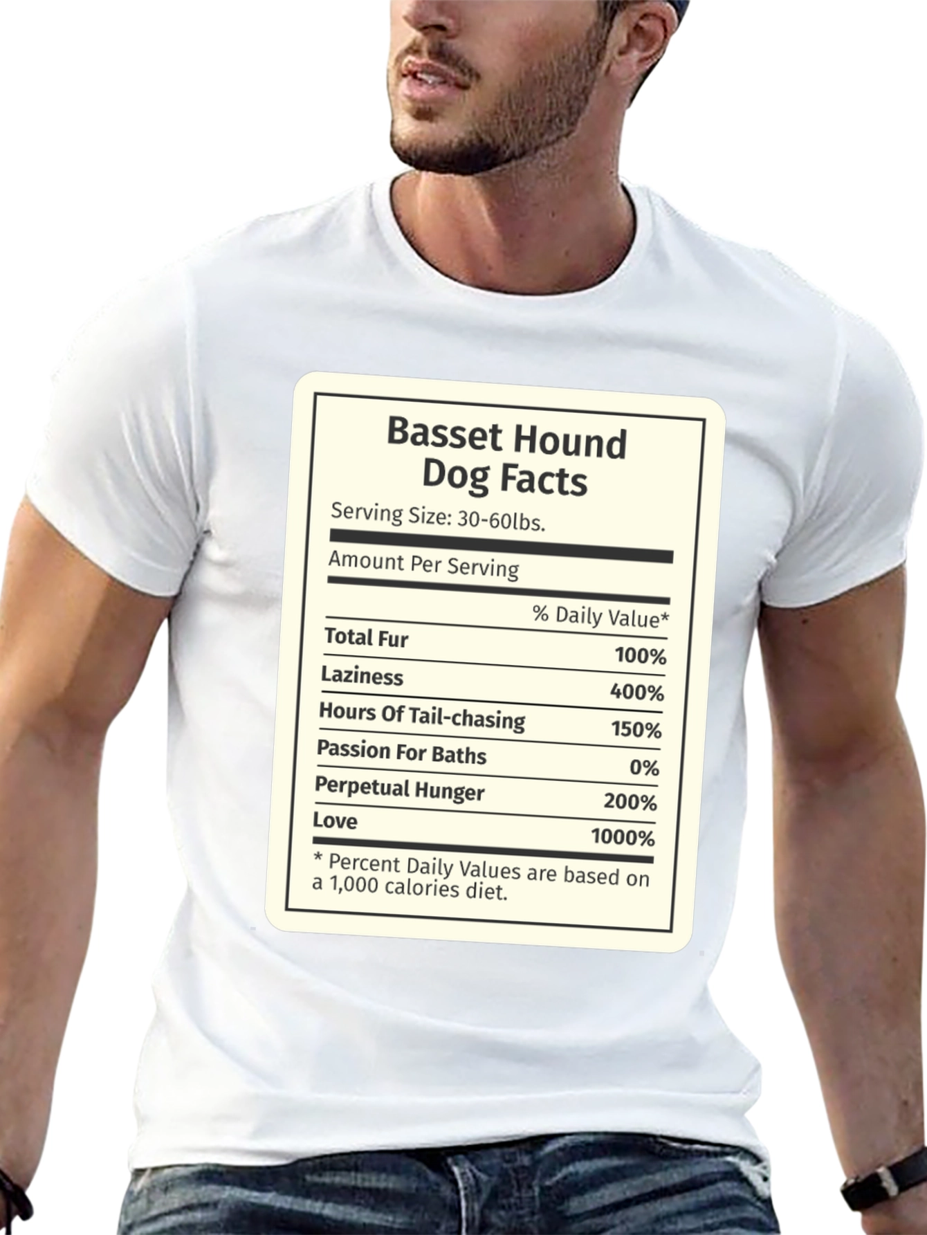 Basset Hound Dog Facts Graphic Tee