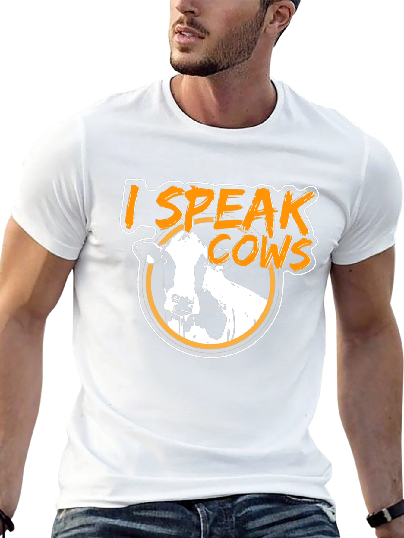 I Speak Cows Graphic Tee - Black T-Shirt