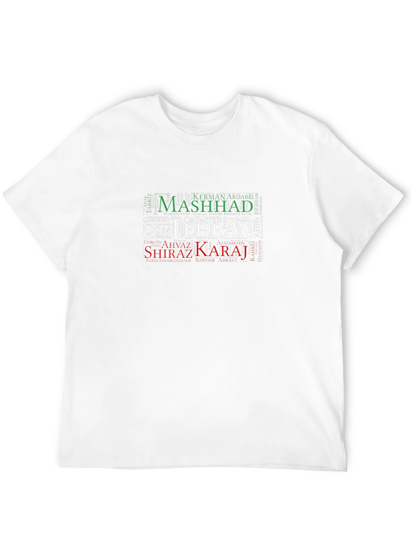 Iran Cities T-Shirt - Tehran Shiraz Mashhad Design