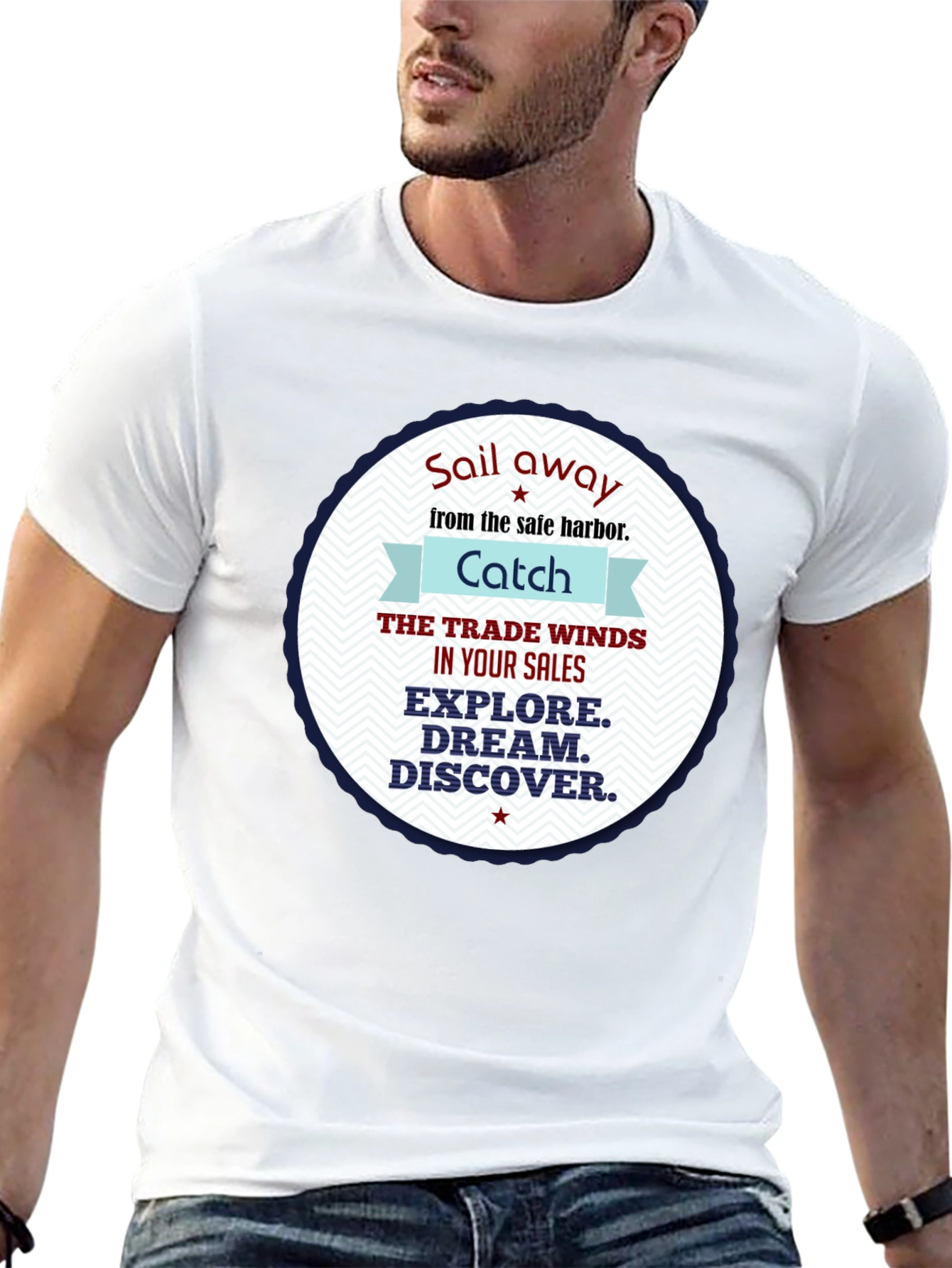 Nautical Theme Graphic T-Shirt