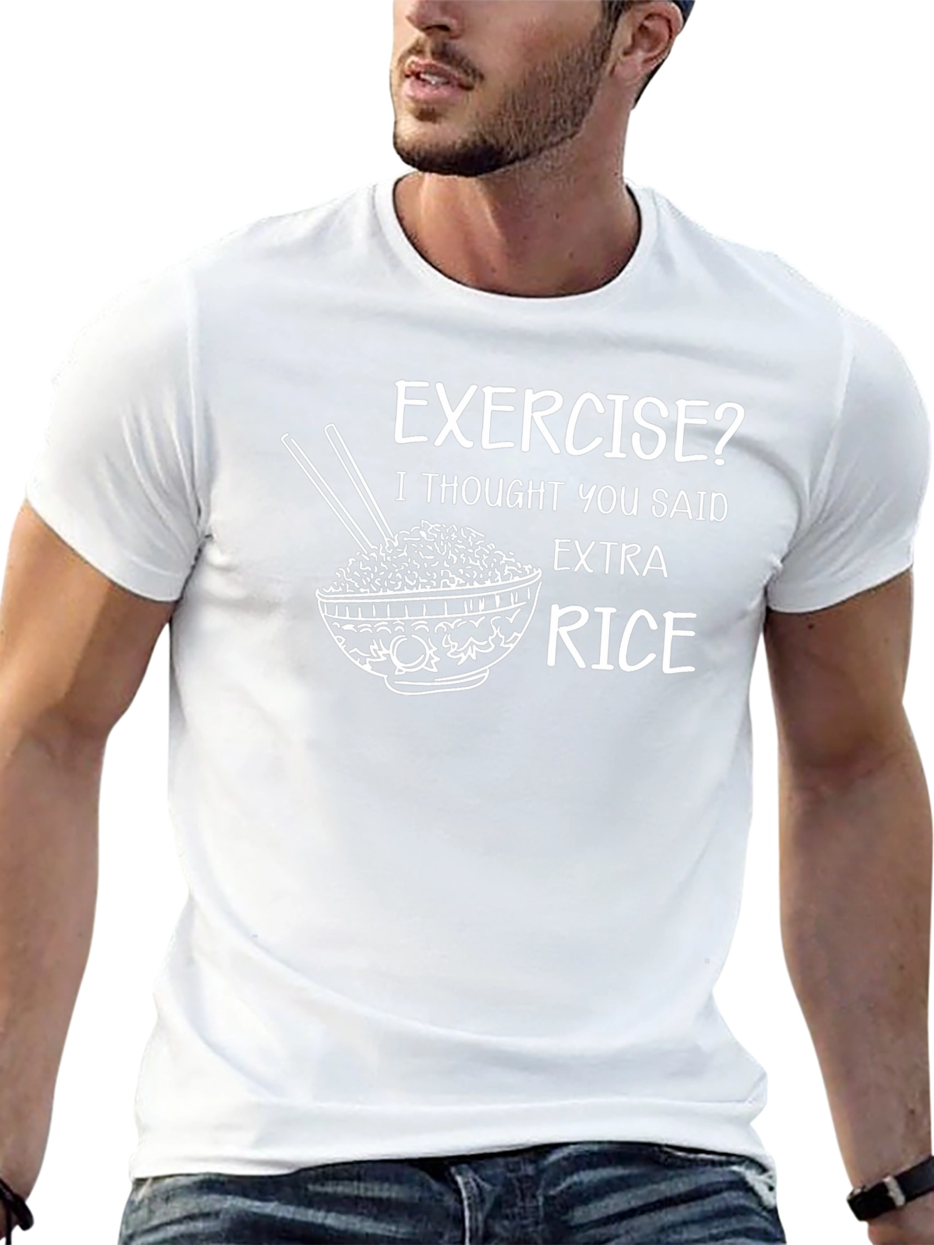 Extra Rice Funny Graphic T-Shirt