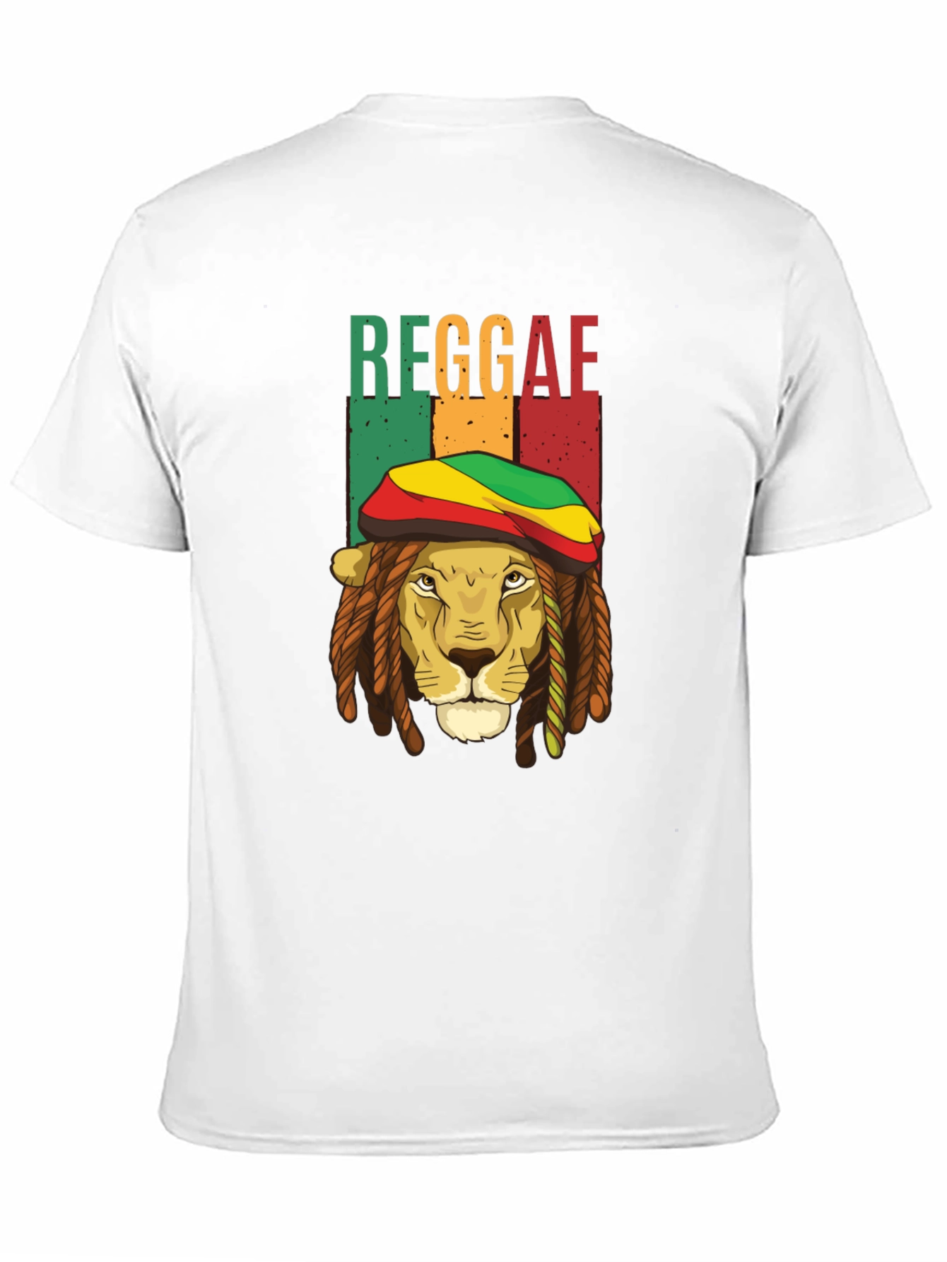 Reggae Lion Graphic T-Shirt - Cool Rasta Design
