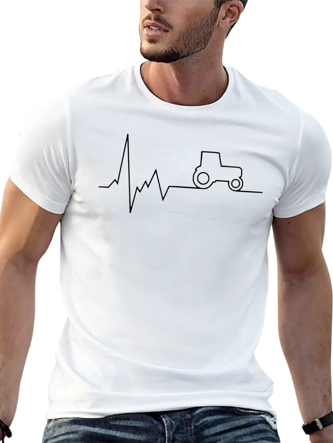 Tractor Heartbeat Tee - Farming Life T-Shirt