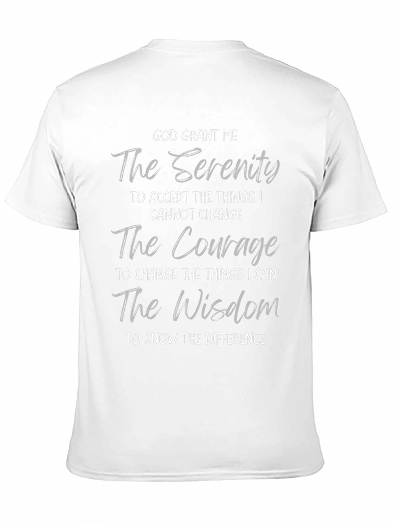 Serenity Prayer Graphic T-Shirt - God Grant Me