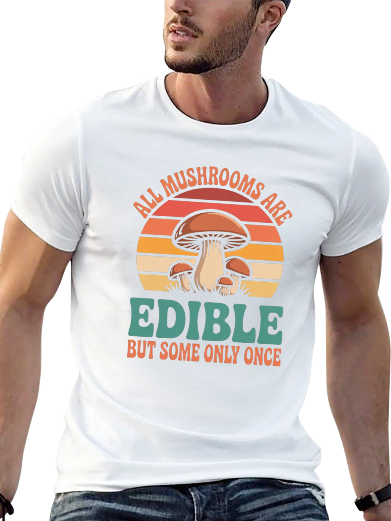 Mushroom Edible T-Shirt - Funny Graphic Tee