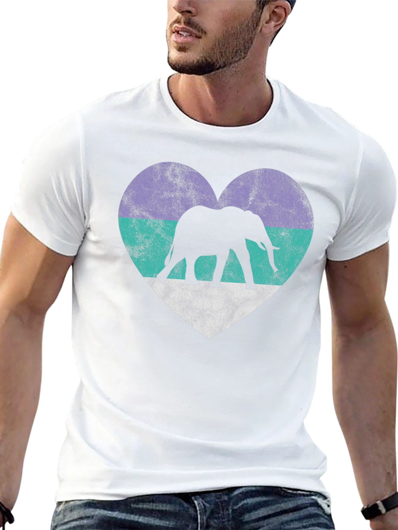 Elephant Heart Graphic Tee - Unique Animal Lover Shirt