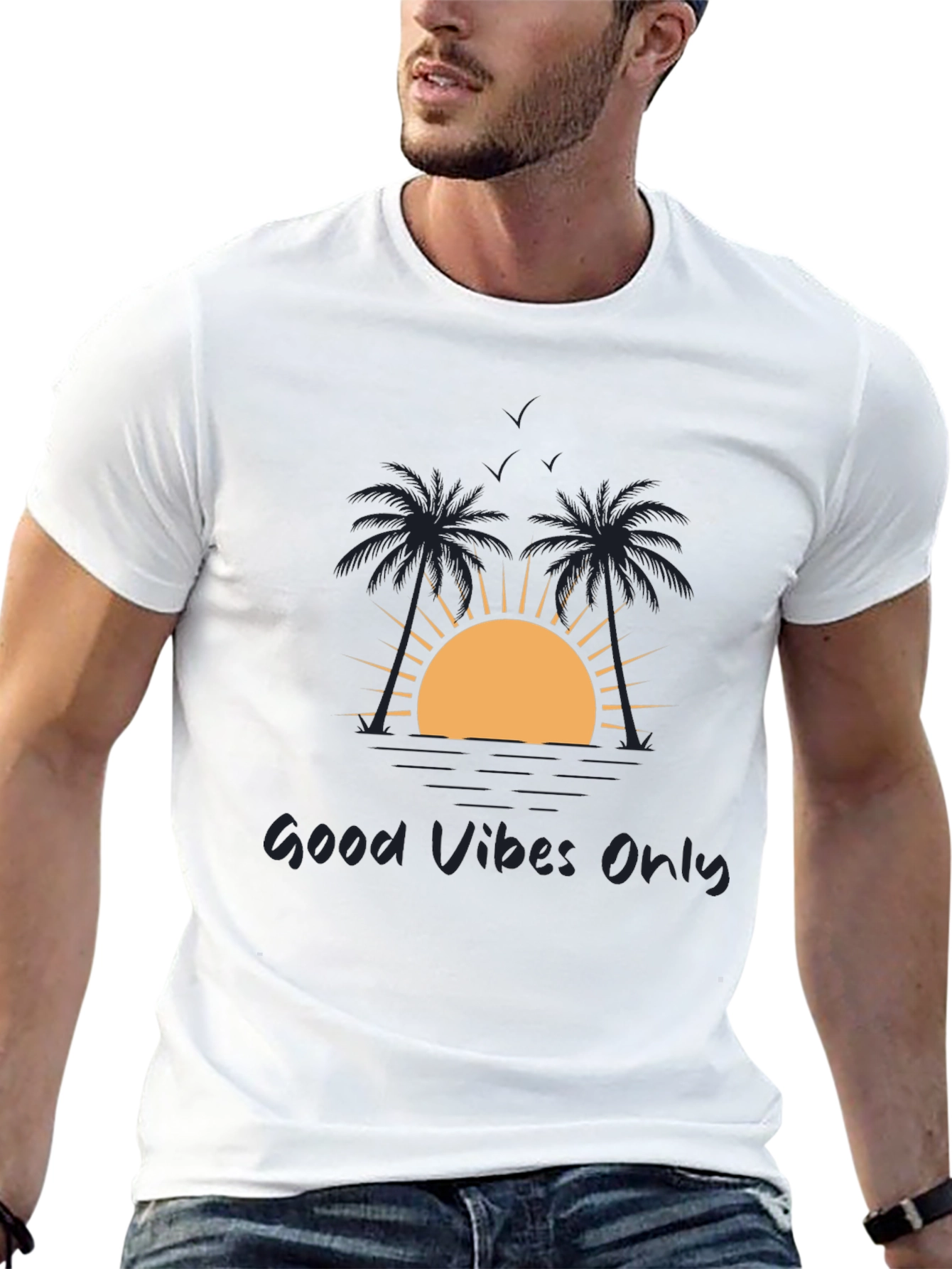 Good Vibes Only Black Graphic Tee