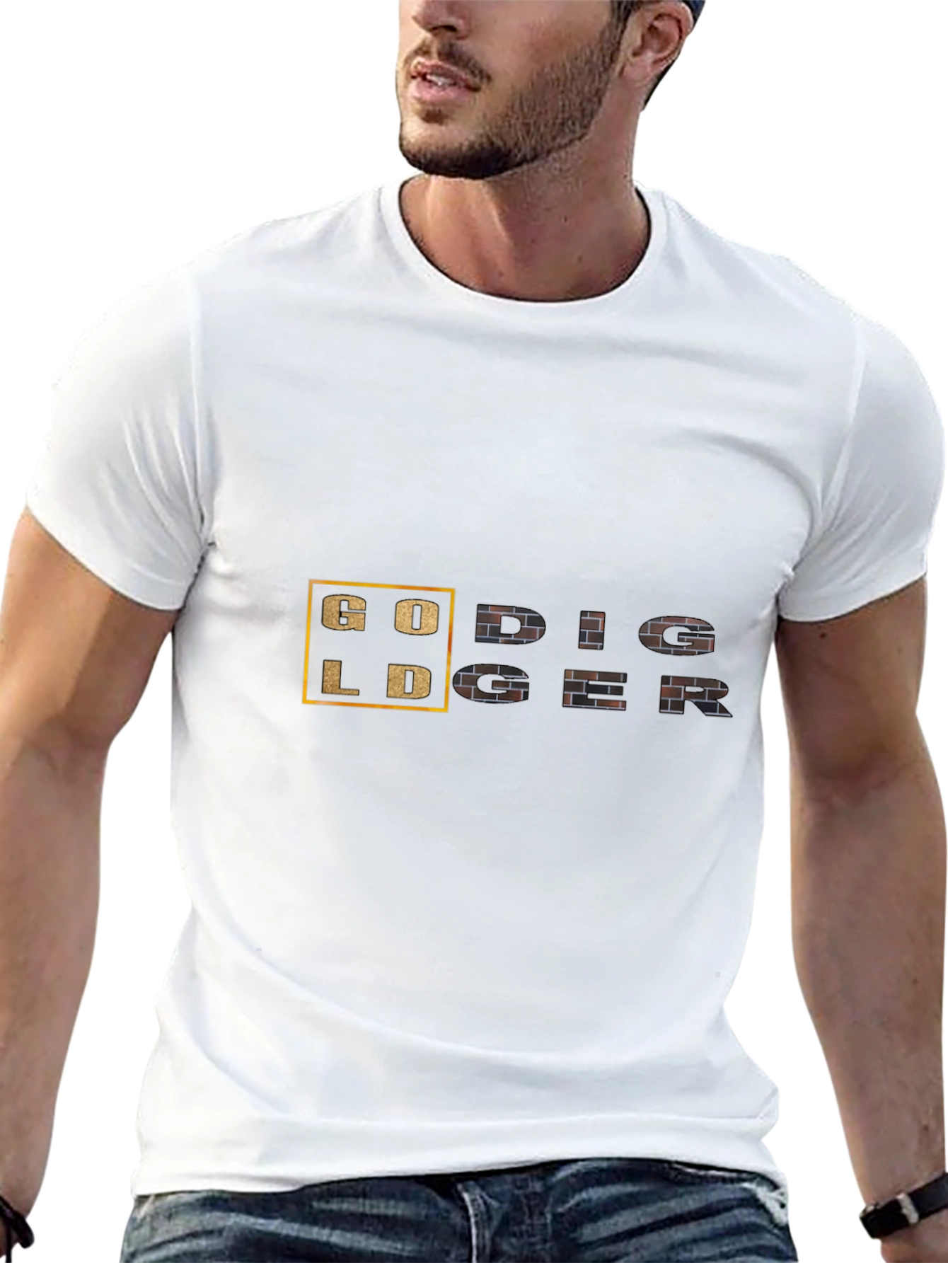 Gold Digger Graphic Tee - Black Short Sleeve
