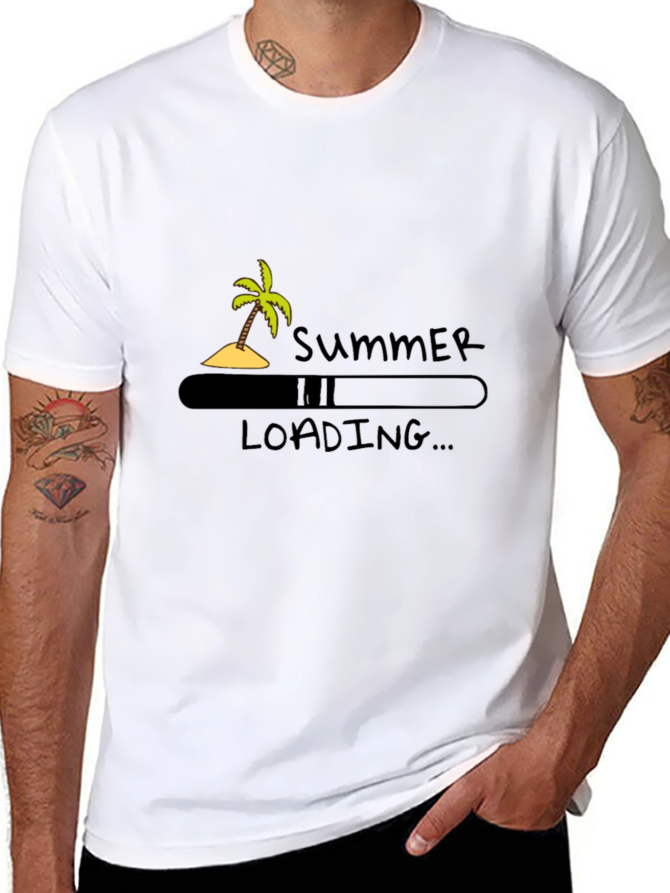 Summer Loading Mens Black T-Shirt