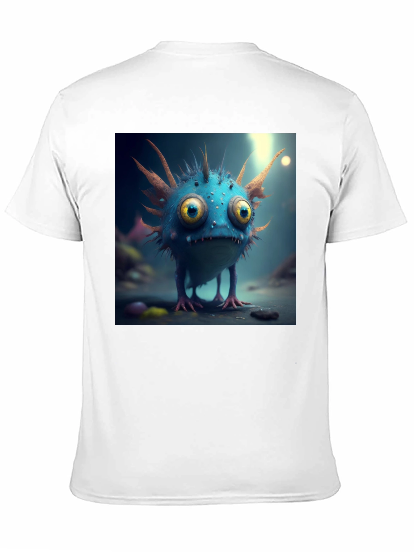Cute Monster Graphic Tee - Black