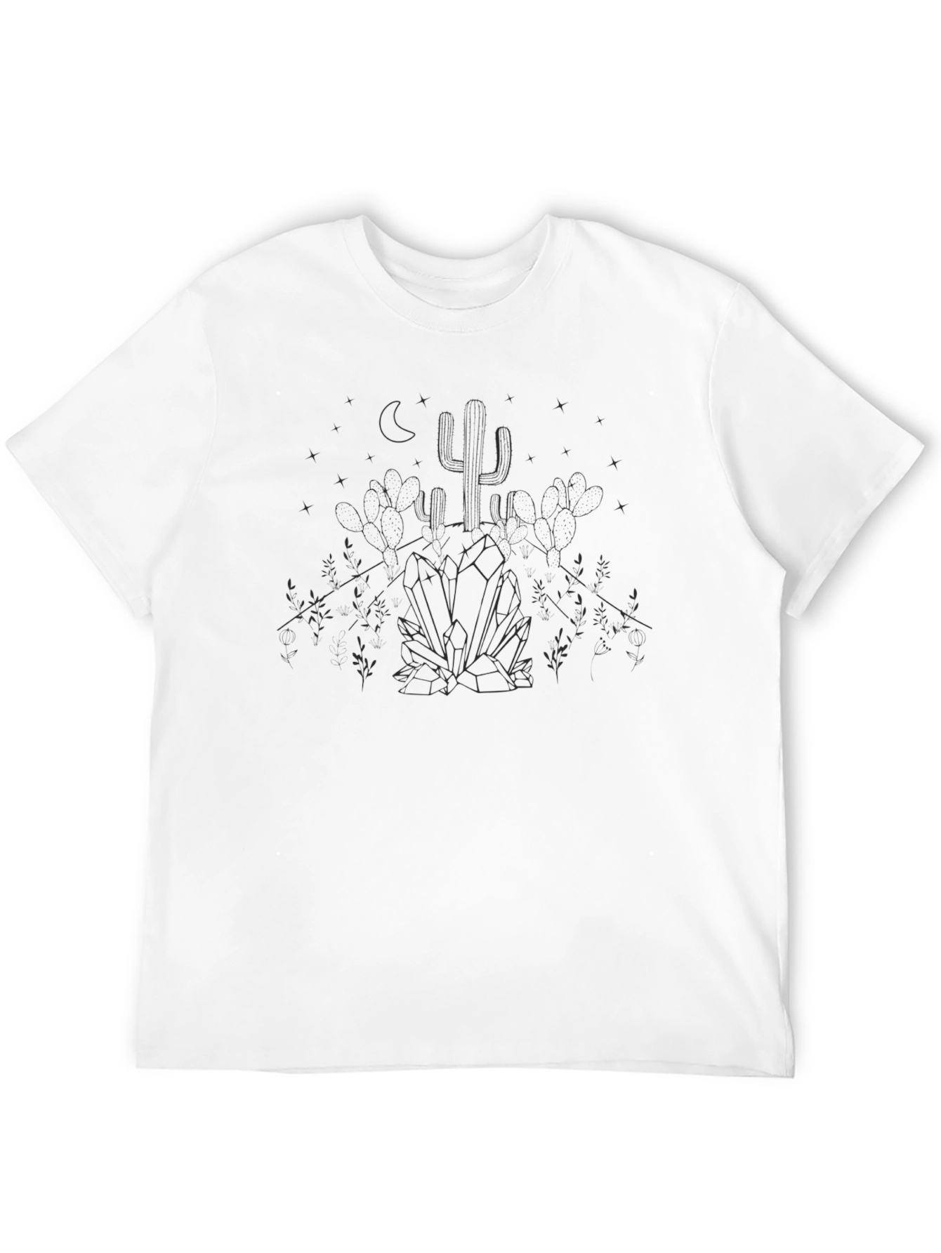 Black Desert Night Cactus T-Shirt