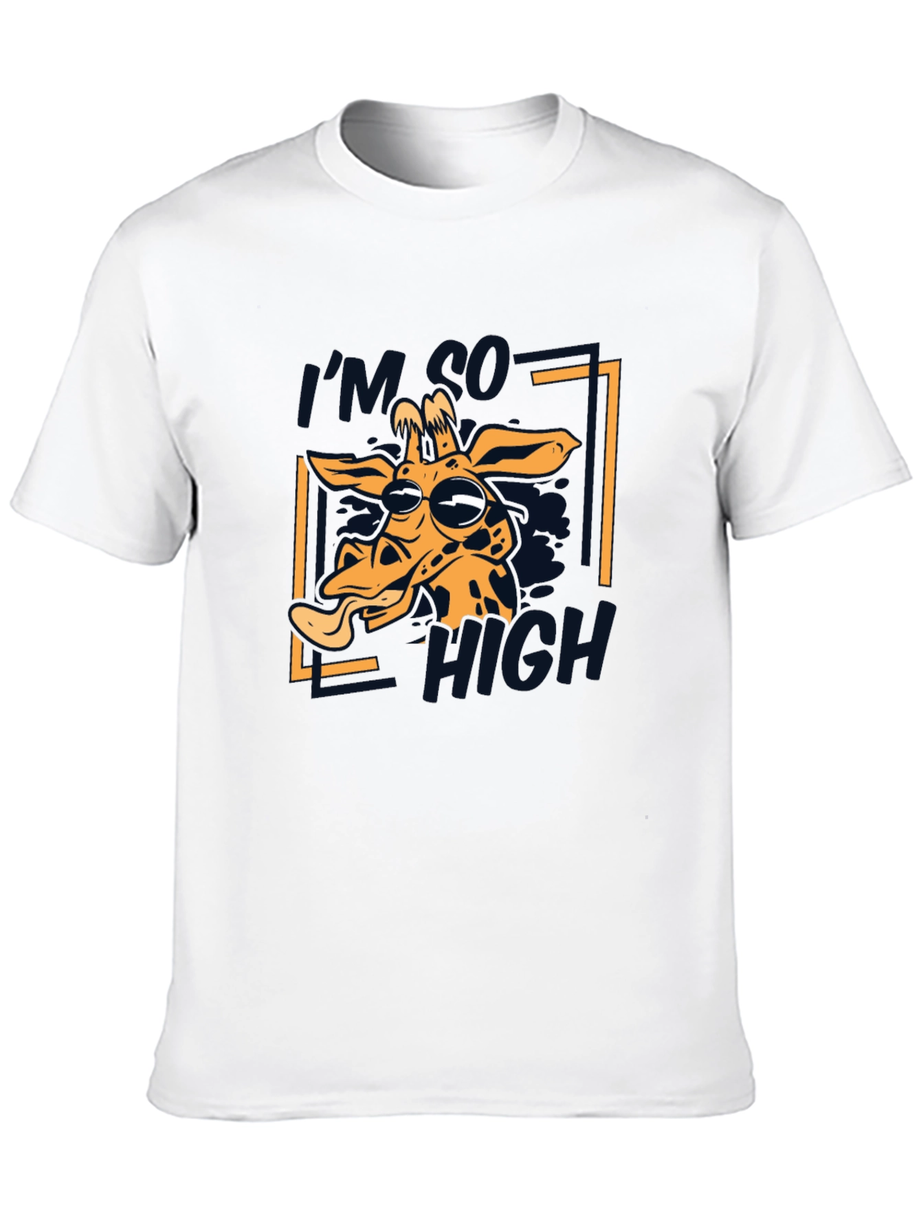 Funny Giraffe Graphic Tee - Im So High