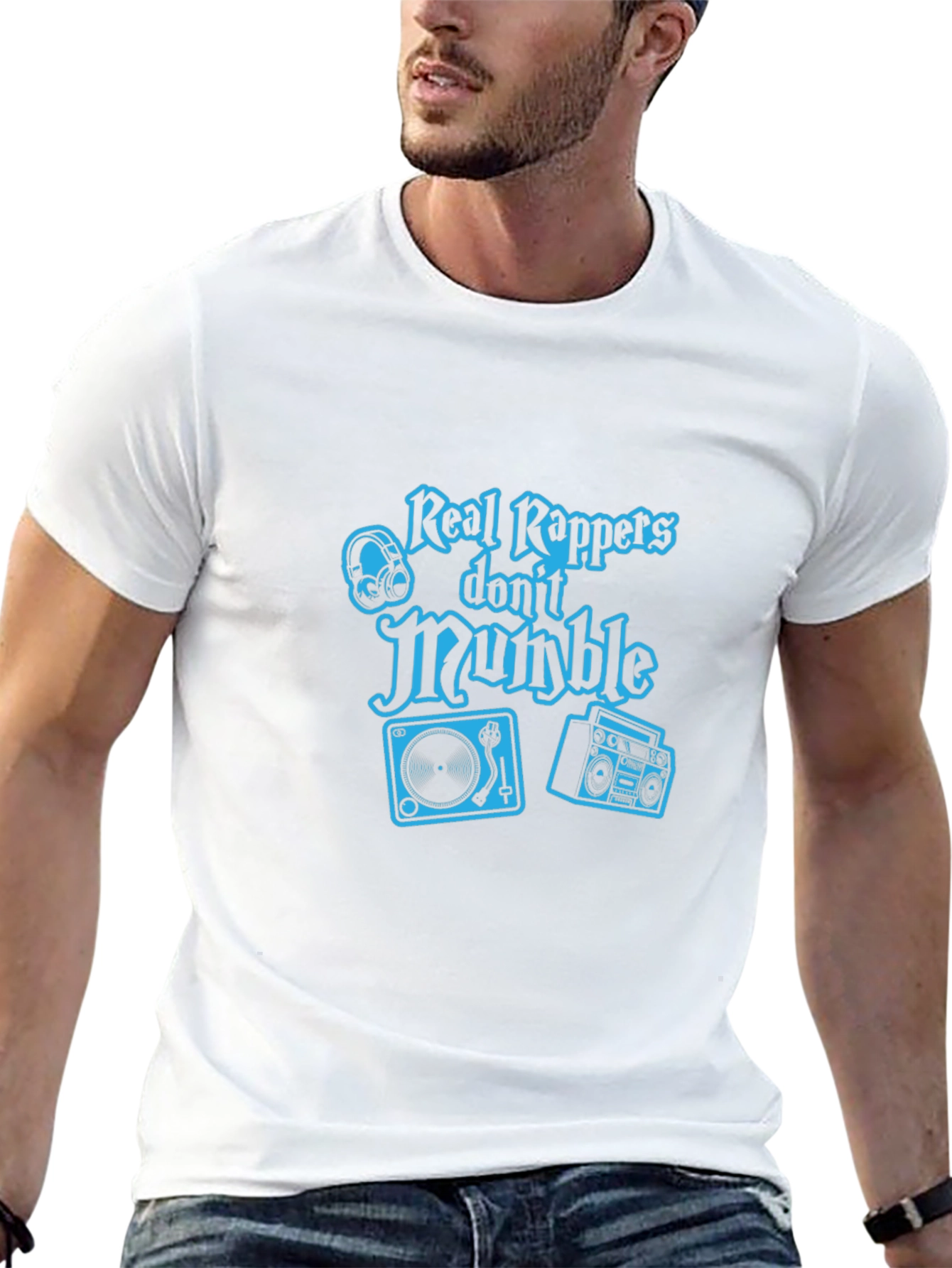 Real Rappers Dont Mumble Graphic T-Shirt