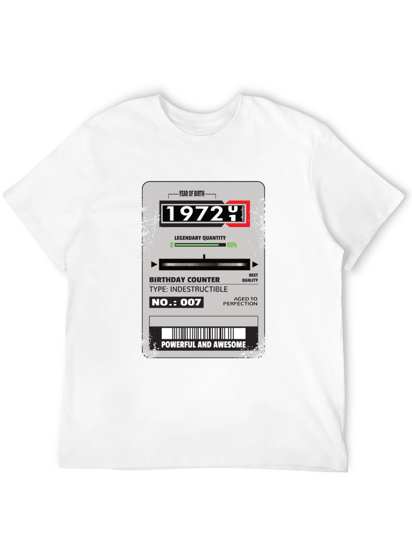 1972 Birthday T-Shirt: Legendary Powerful Awesome