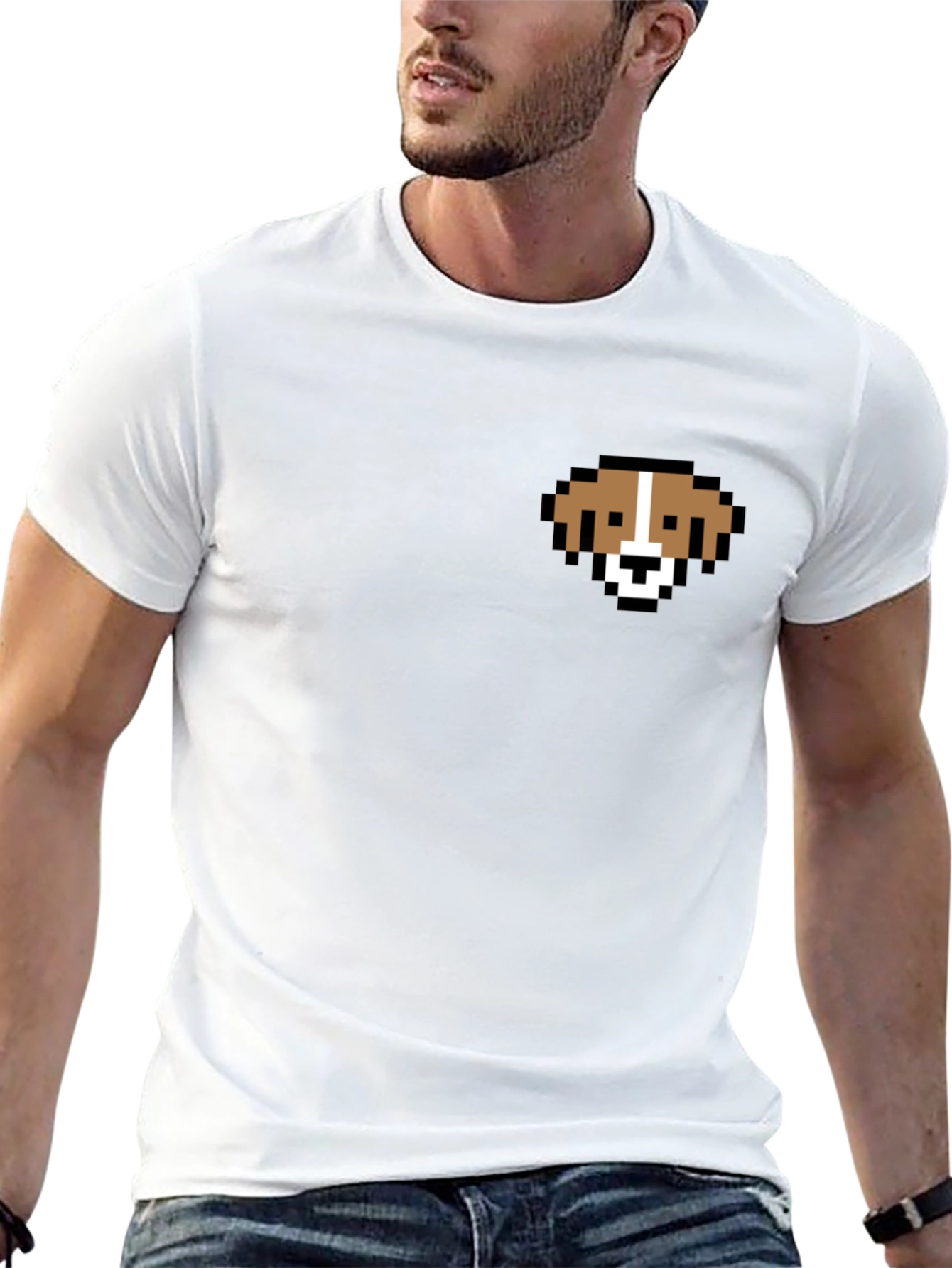 Pixel Dog T-Shirt - Cute Graphic Tee