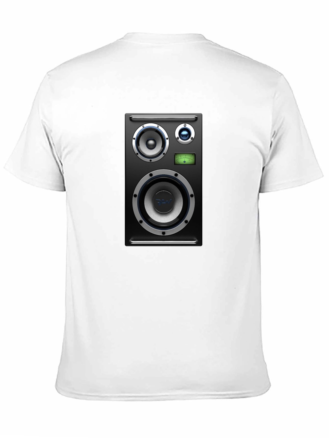 Speaker Graphic Tee - Black Cotton T-Shirt