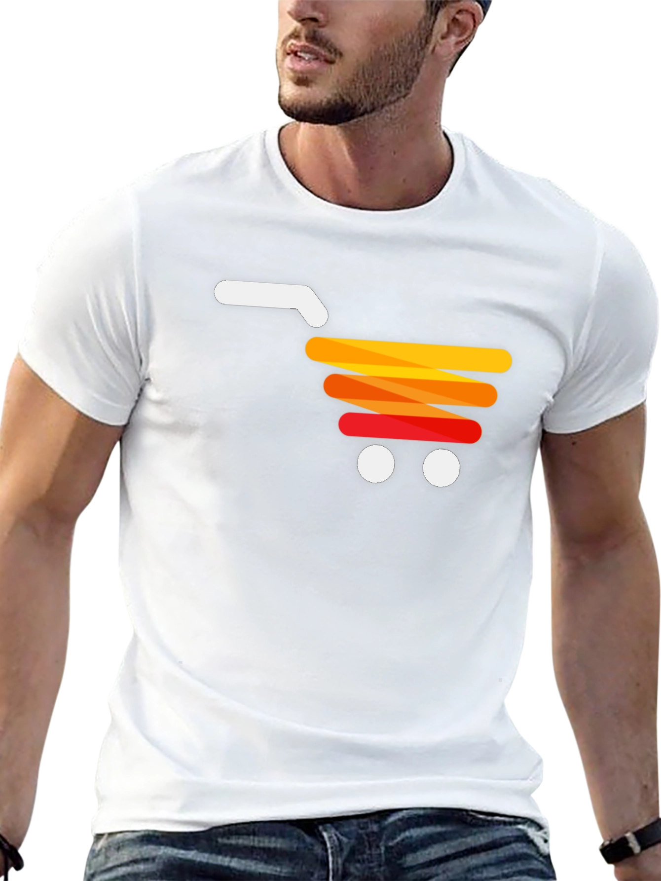 Modern Shopping Cart Graphic T-Shirt