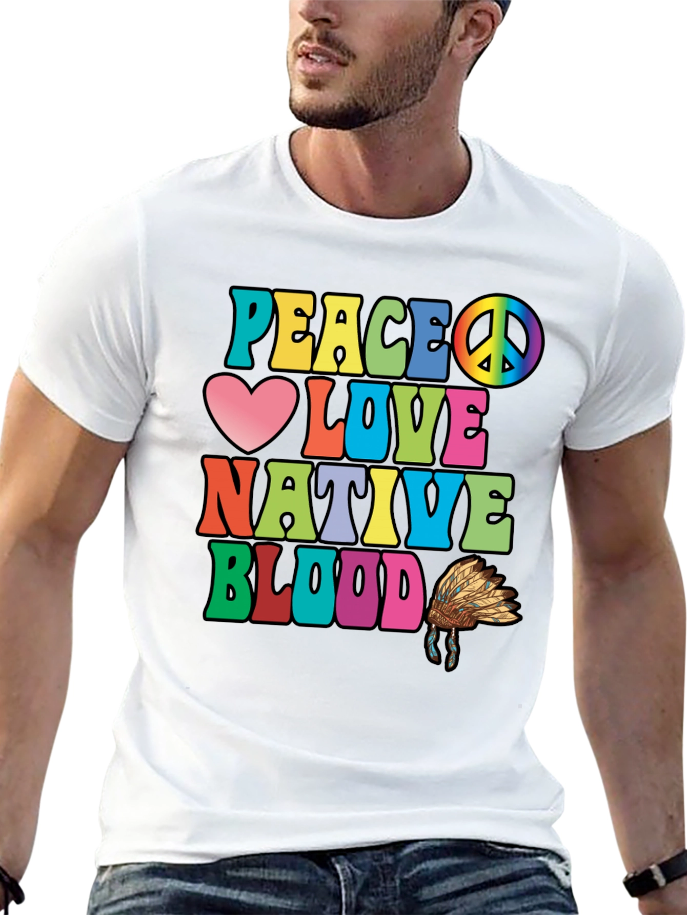 Peace Love Native Blood T-Shirt