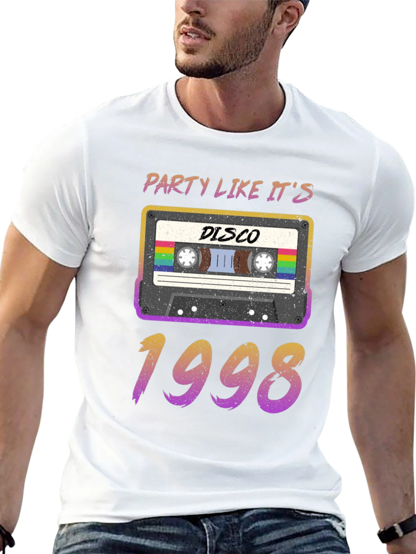 Retro Disco 1998 Cassette Graphic T-Shirt