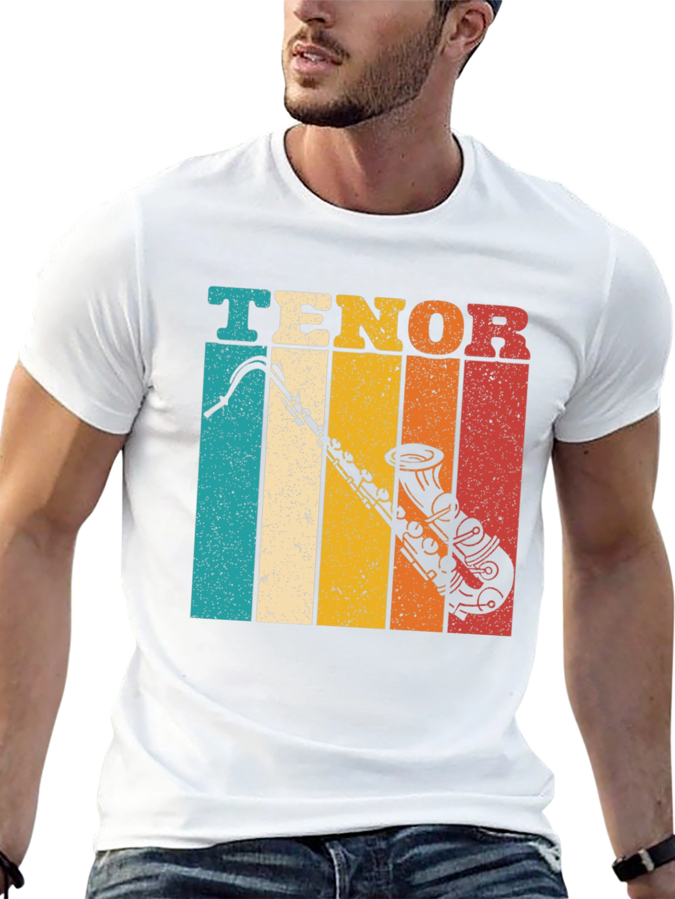 Retro Tenor Saxophone Graphic T-Shirt